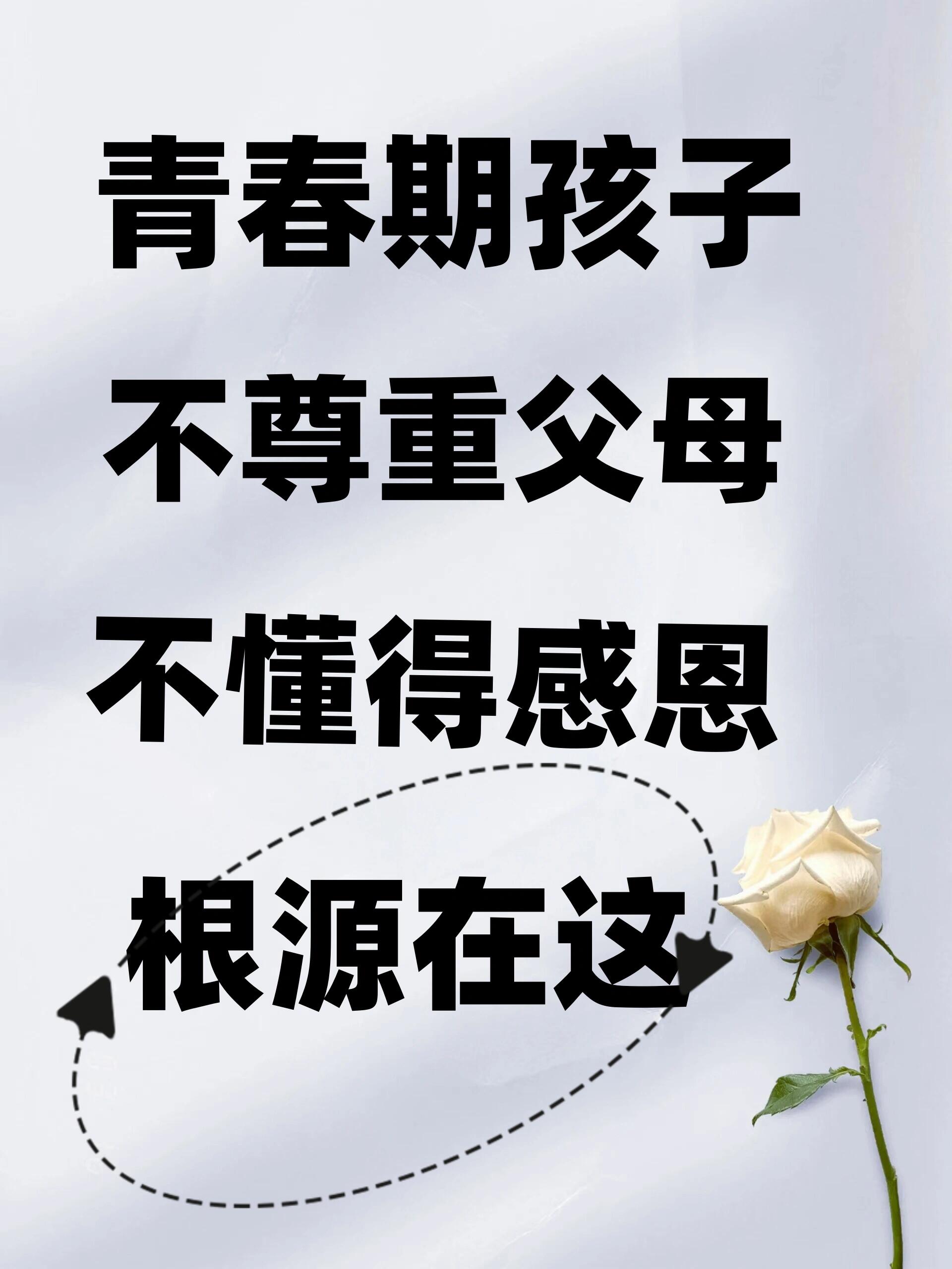 青春期孩子不尊重父母不懂得感恩根源在这里