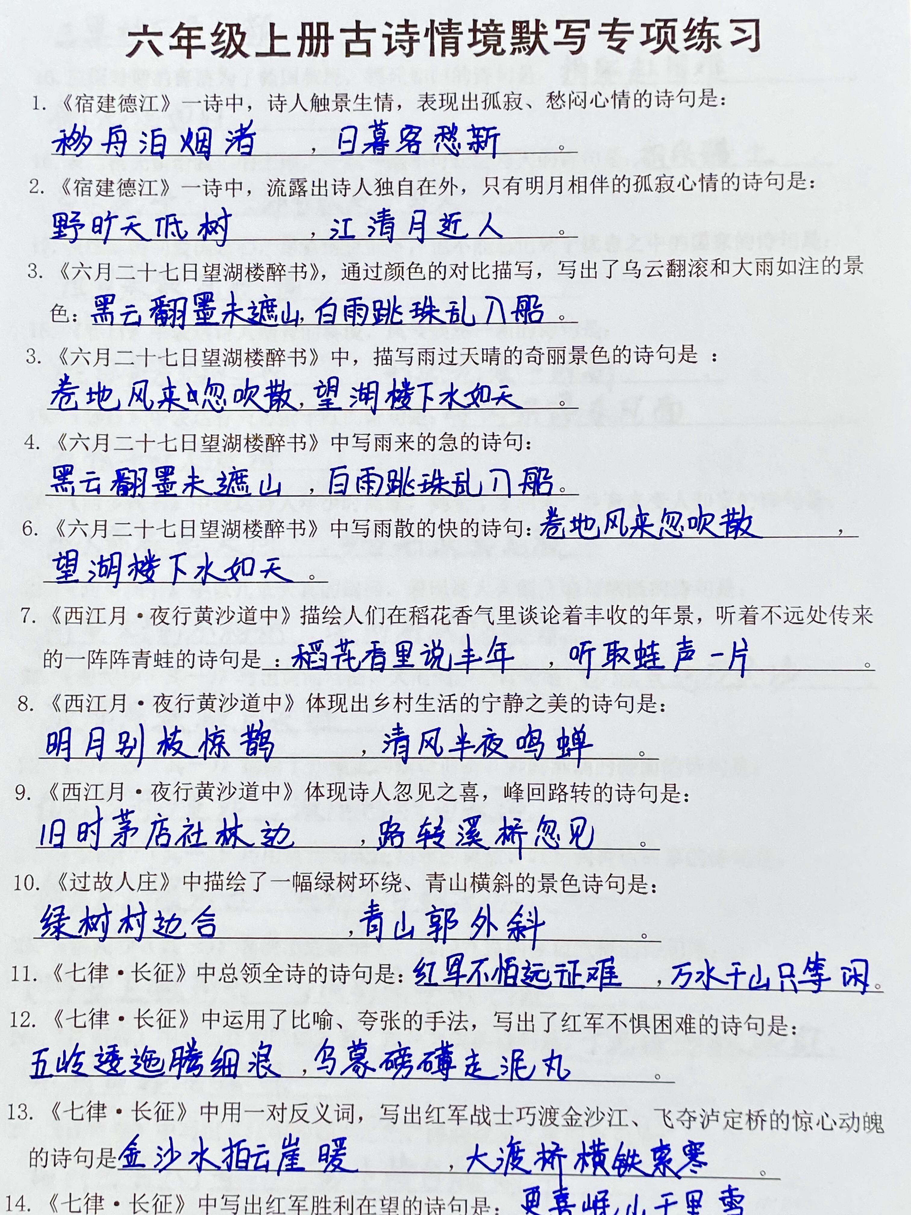 古诗文默写易错字整理汇总(古诗文默写易错字整理汇总图)
