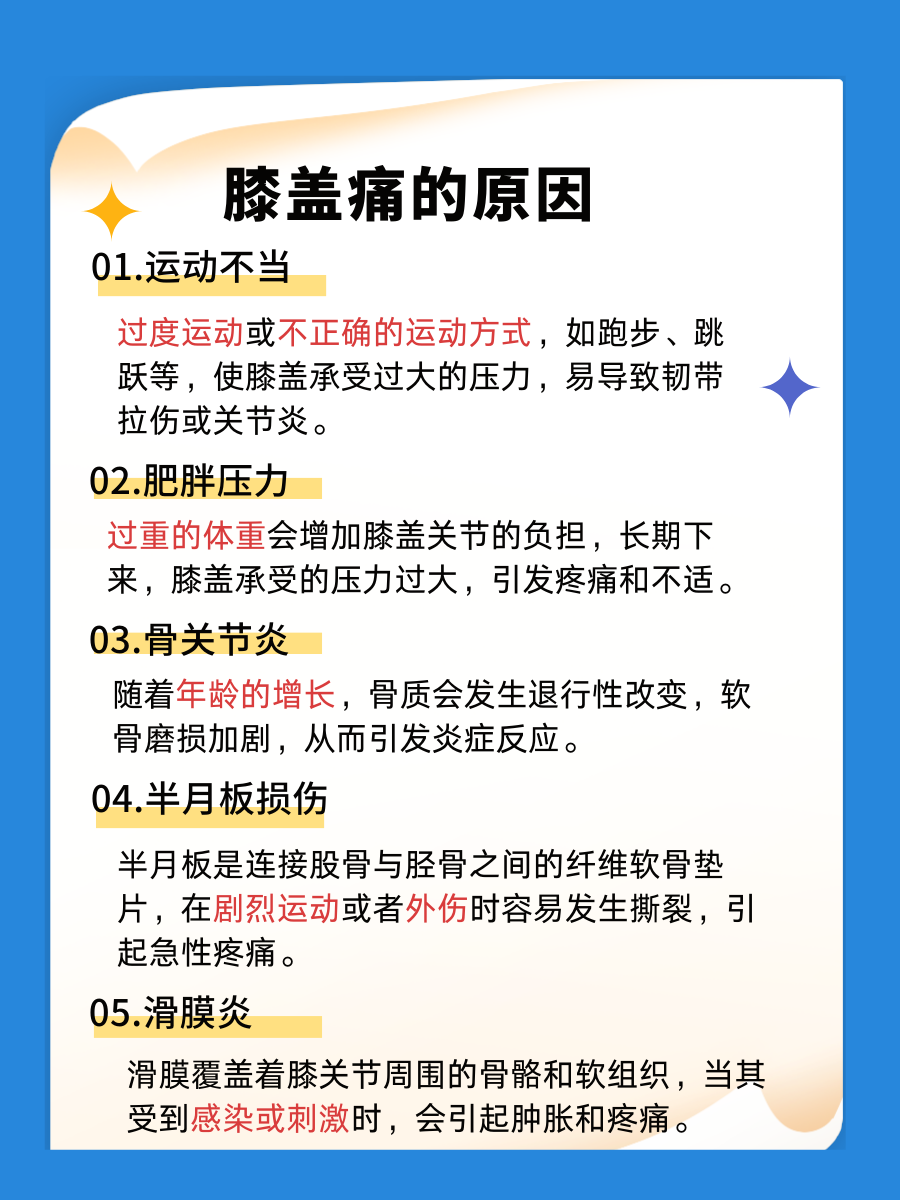 膝盖疼是怎么回事图片