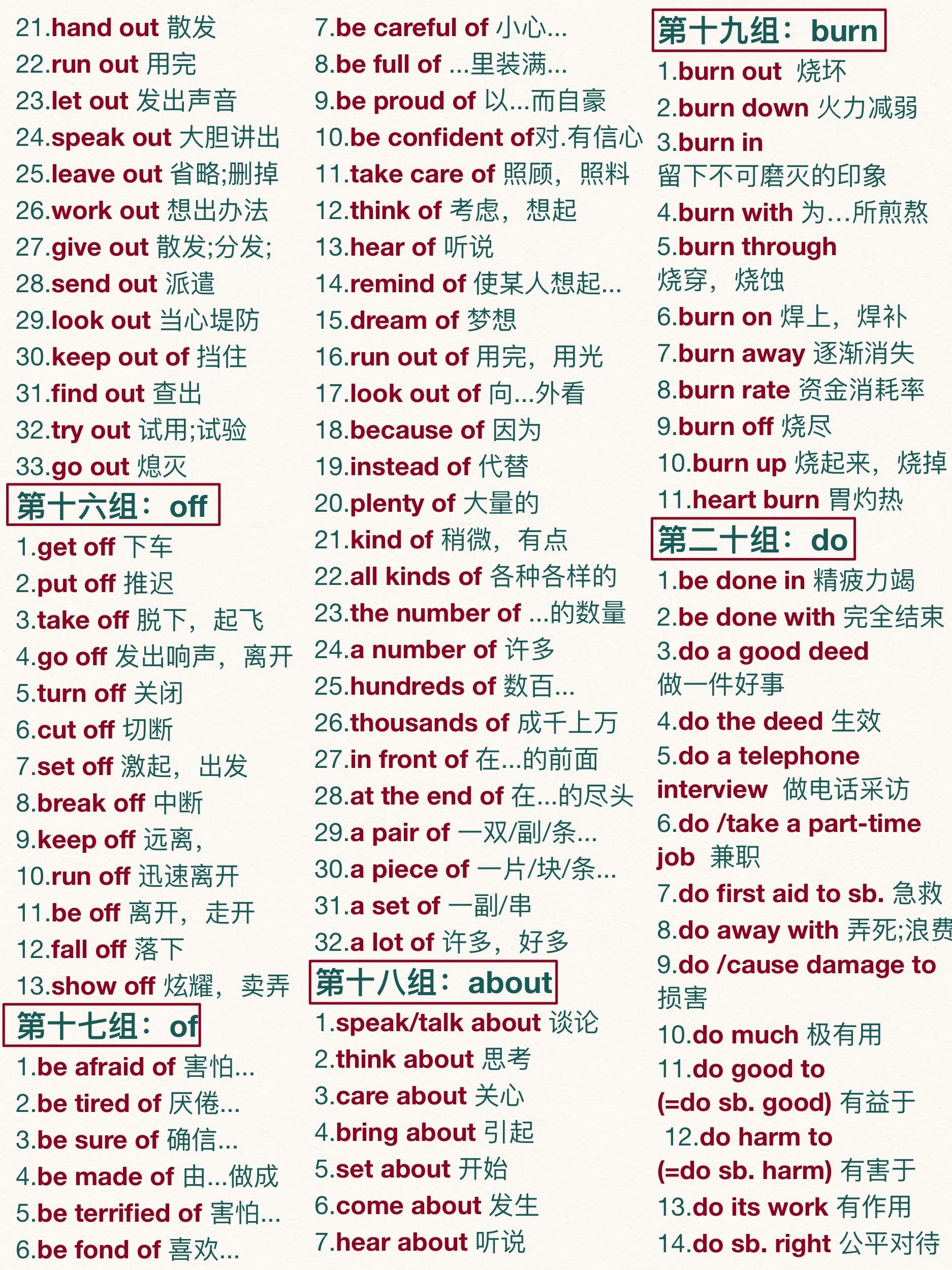 一篇拿捏完型高频短语闭眼选答案
