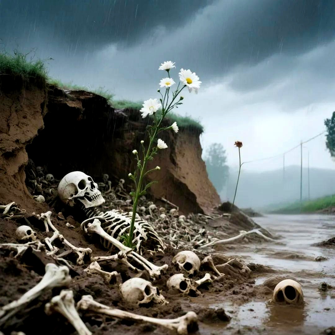 最近,河北河间市君子馆村的村民在挖排水沟时,挖出了很多白骨