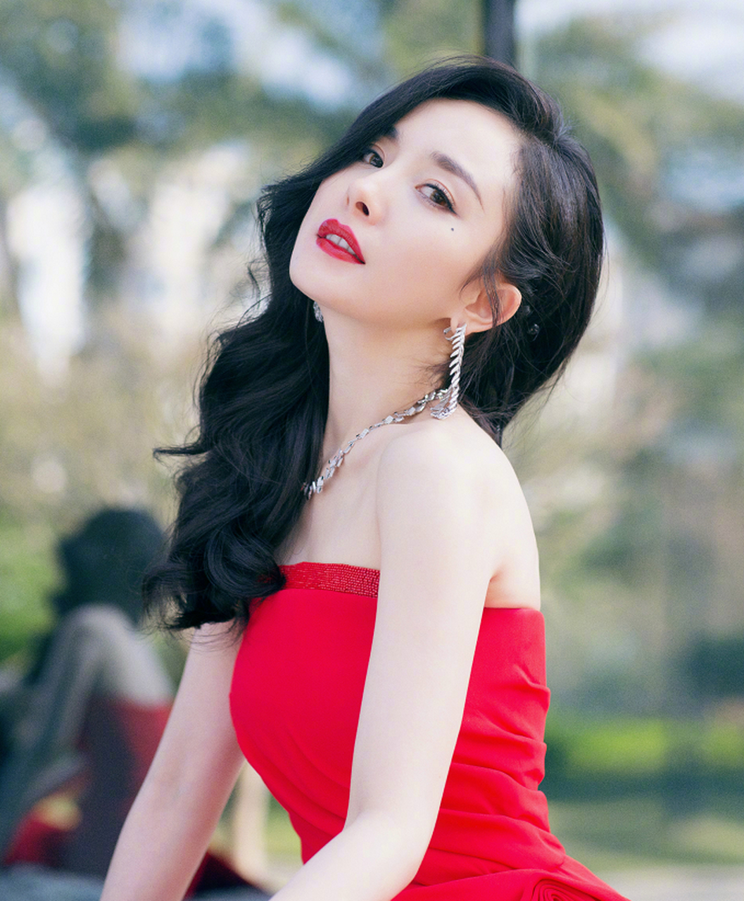 杨幂的明艳红裙