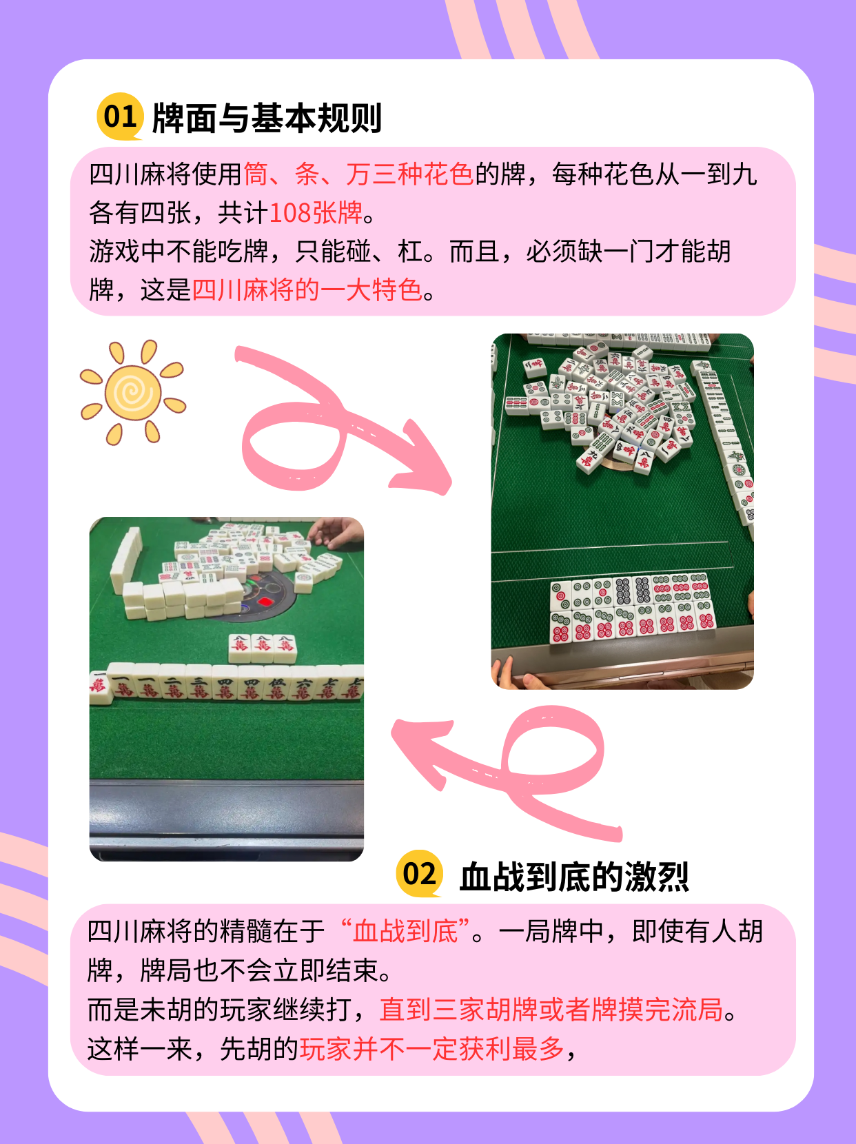 四川麻将玩法详解  四川麻将,又称"血战麻将"或"川麻",是流行于中国