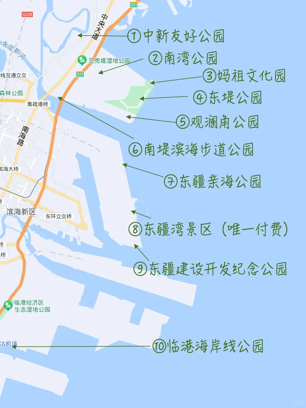 天津渤海湾地图图片