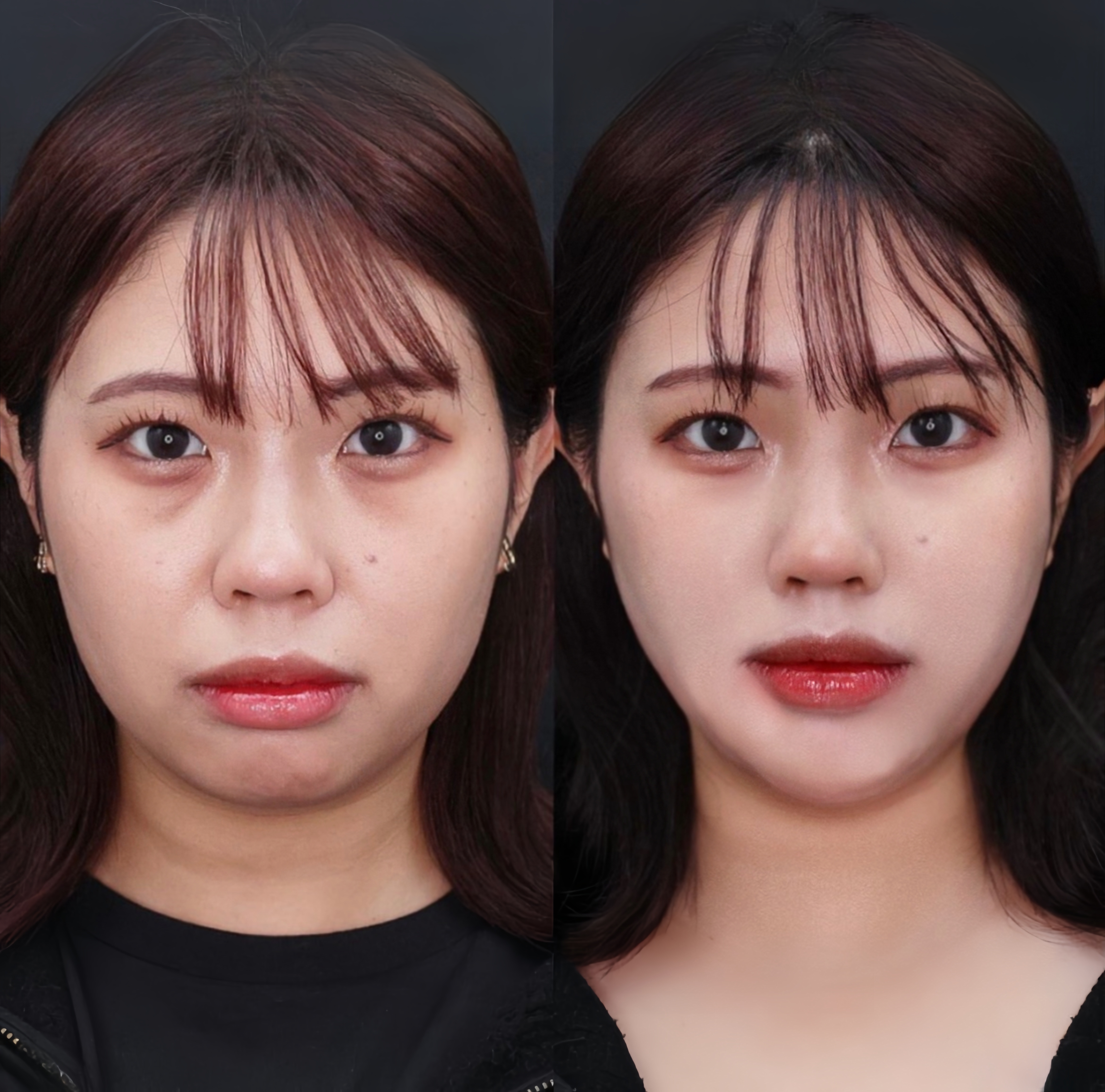 于不流失的图片对比脸变窄对比图王洪锦面部大小脸矫正前后对比照28岁