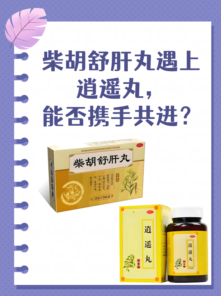 柴胡舒肝丸和逍遥丸在一定条件下是可以一起吃的哦!