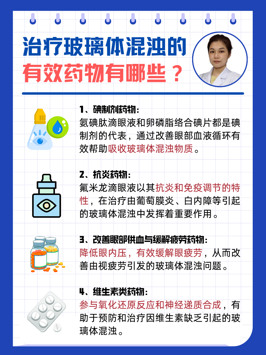 治疗玻璃体混浊的有效药物有哪些?