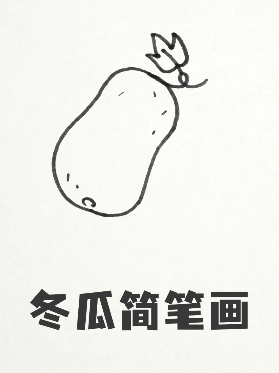 冬瓜简笔画 96这两天闺蜜给我科普了瘦下来的秘诀,就是多吃冬瓜