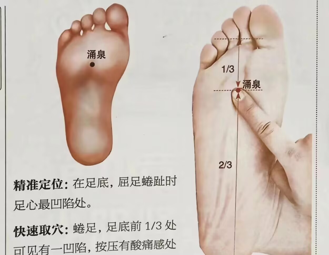 爱感冒发烧去看老中医,开了药老先生交代我经常给孩子按按脚心涌泉穴