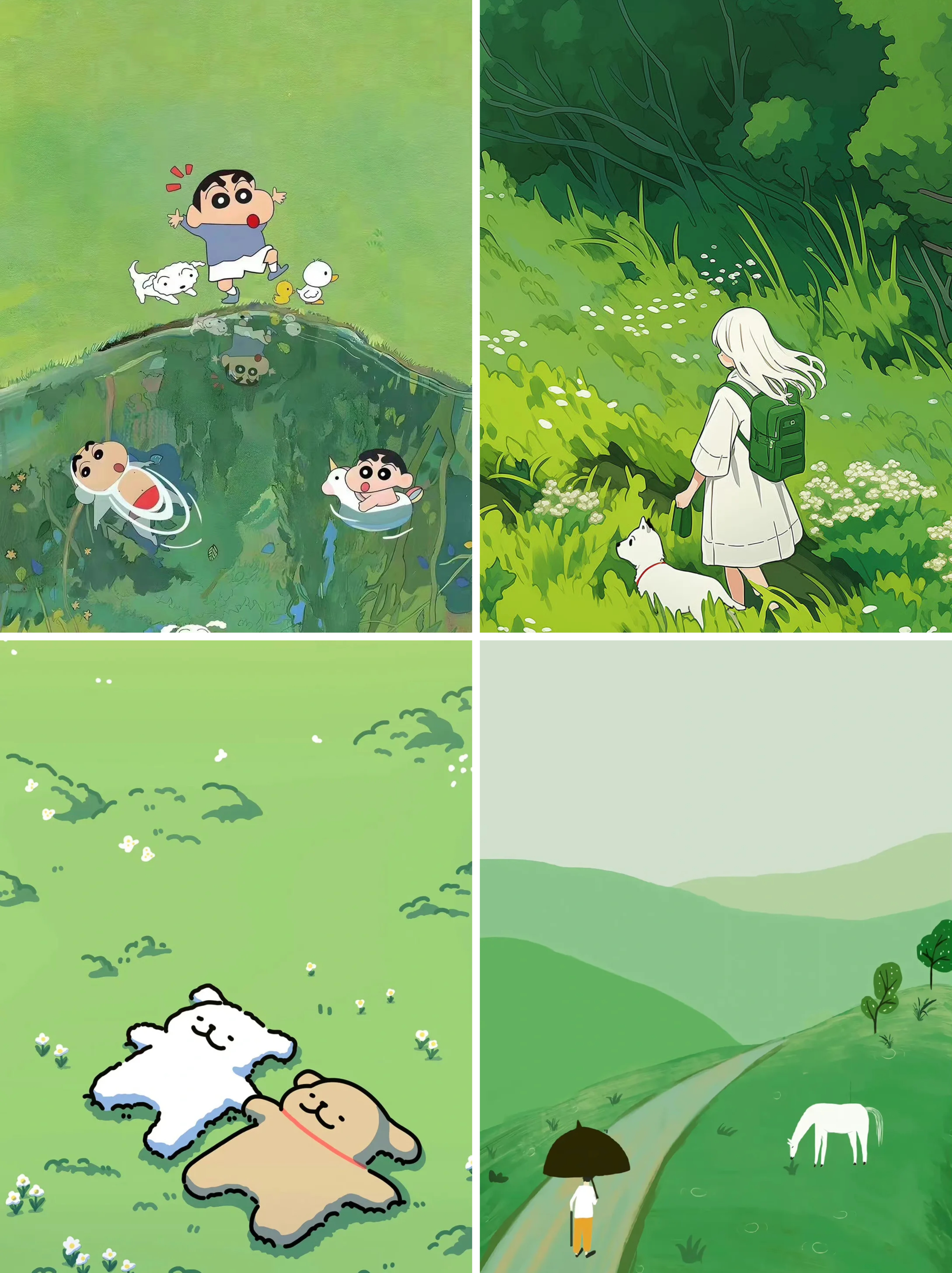 聊天背景绿色护眼高清图片