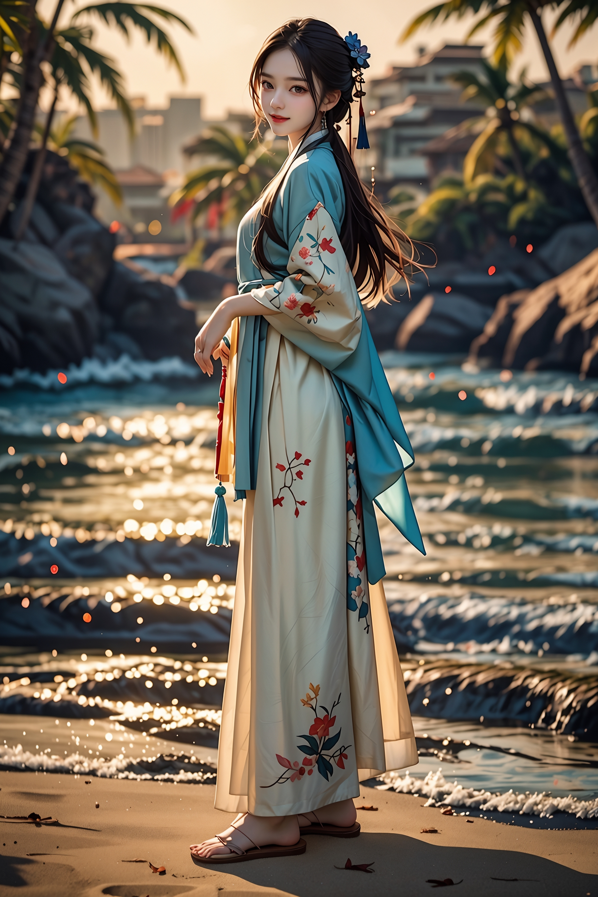 动态连更挑战# #ai美女图片# #美女# #ai美女壁纸# 	在河塘微澜的