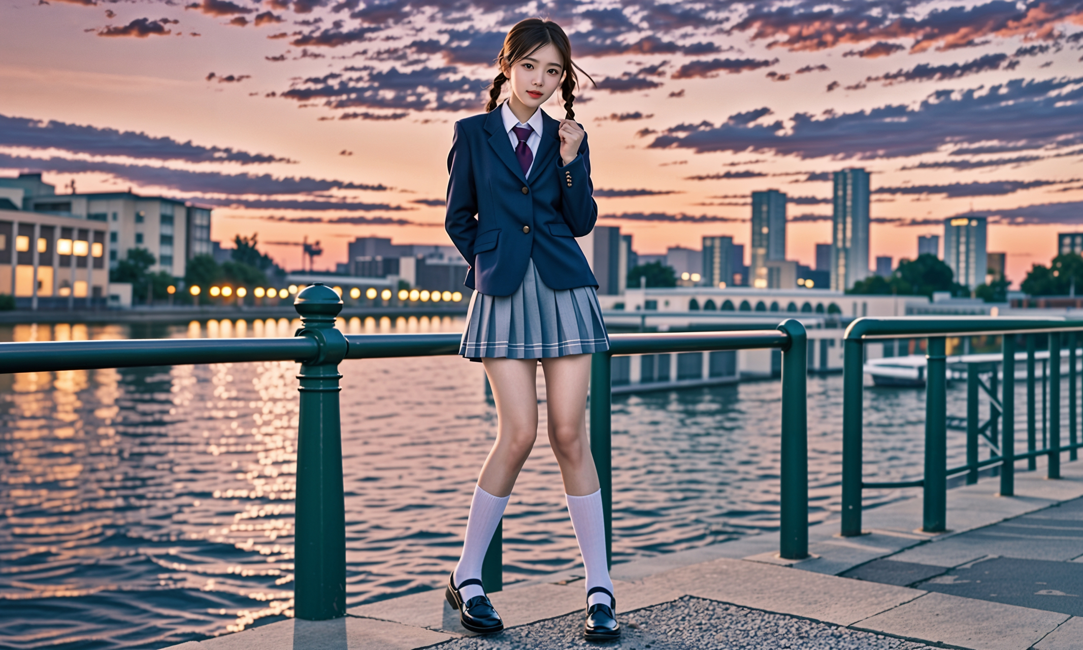 动态连更挑战# #ai美女图片# #美女# #ai美女壁纸# 	夕阳的余晖洒在