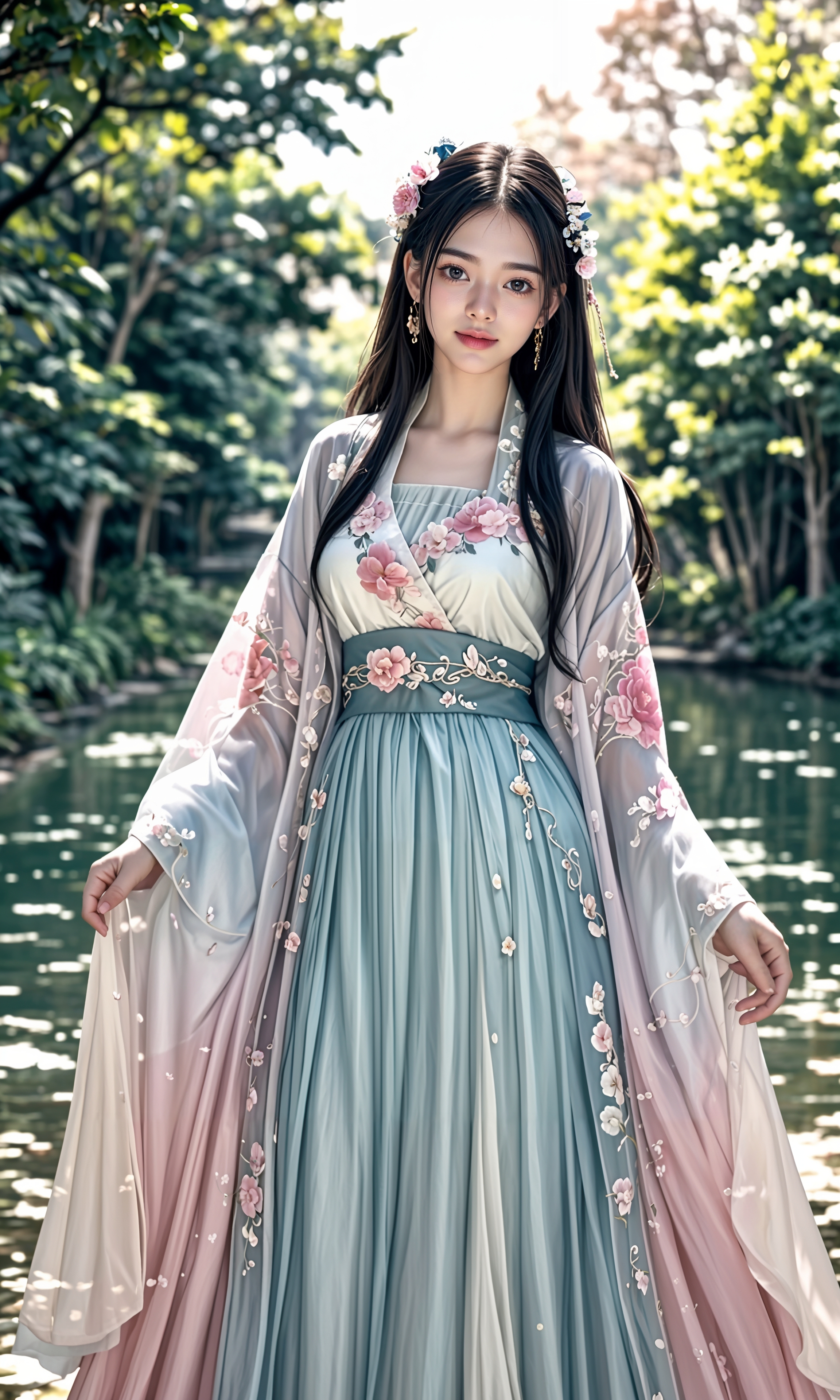 动态夏日征集令# #ai美女图片# #美女# #ai美女壁纸# 	天色渐晚,青色