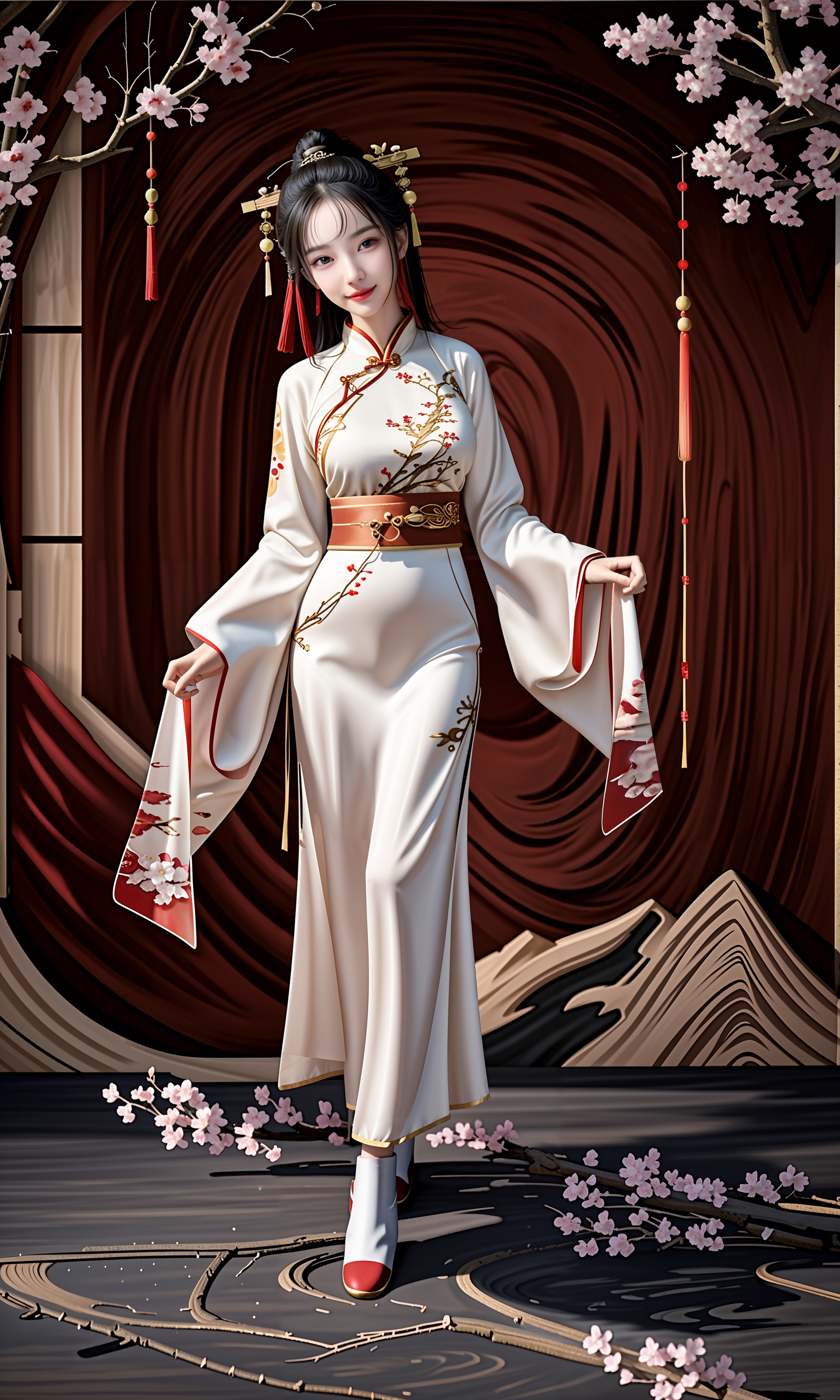 动态夏日征集令# #ai美女图片# #美女# #ai美女壁纸# 	在一片繁花之