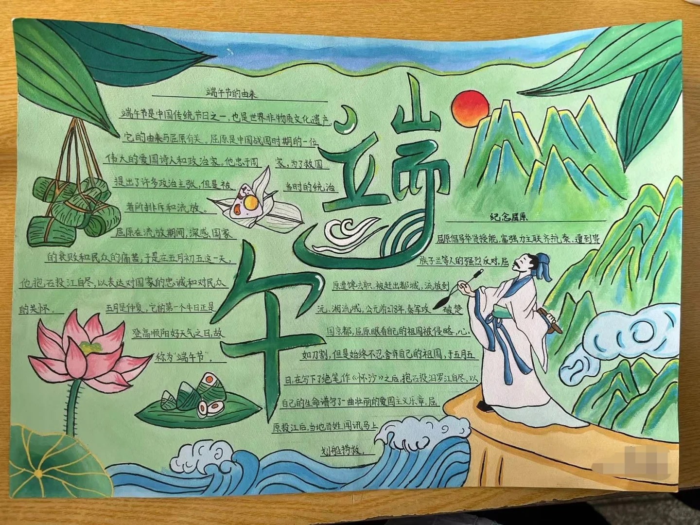端午节手抄报怎么画