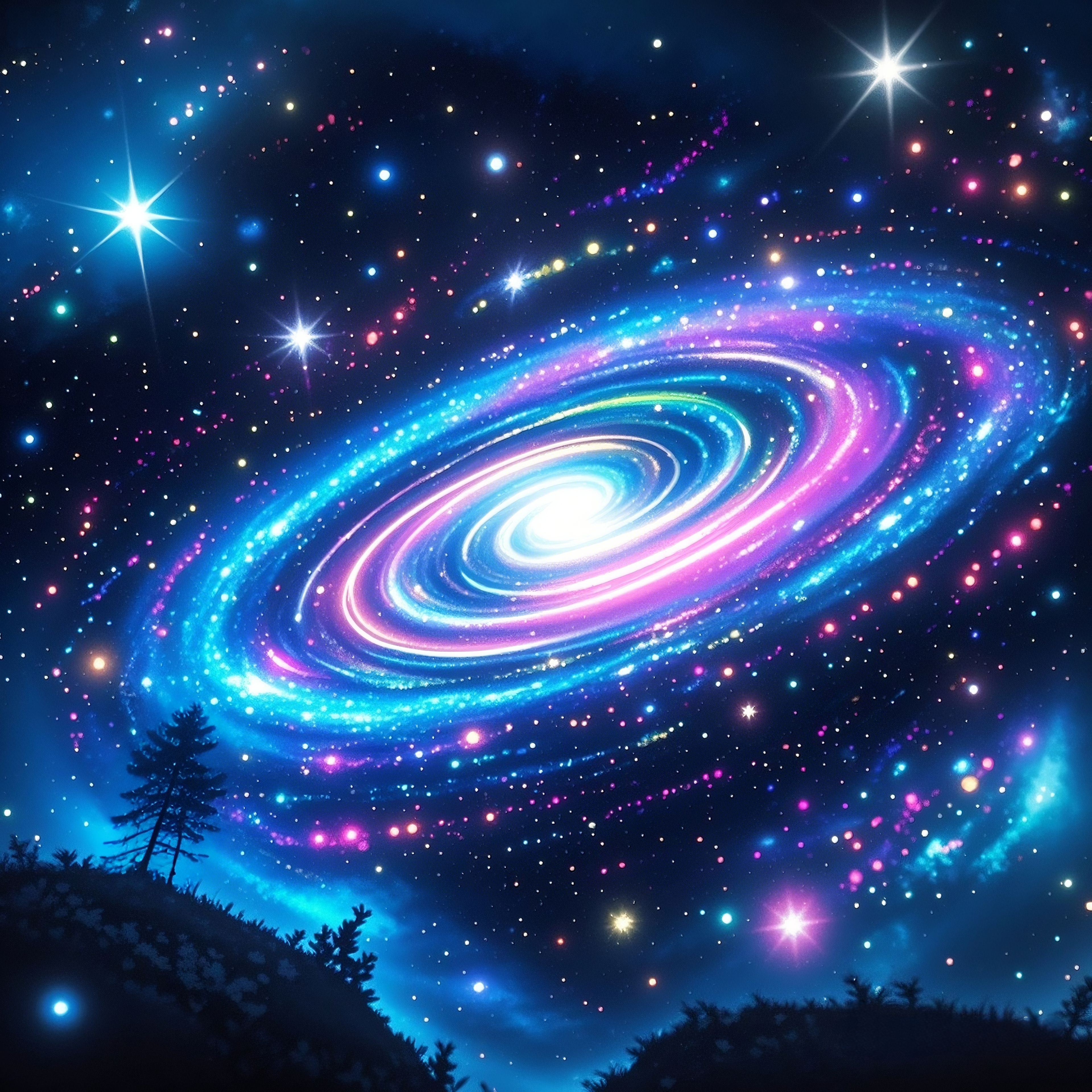 星河低吟 引力在深空执笔,以亿万星辰为墨,绘就这永动的宇宙奇观
