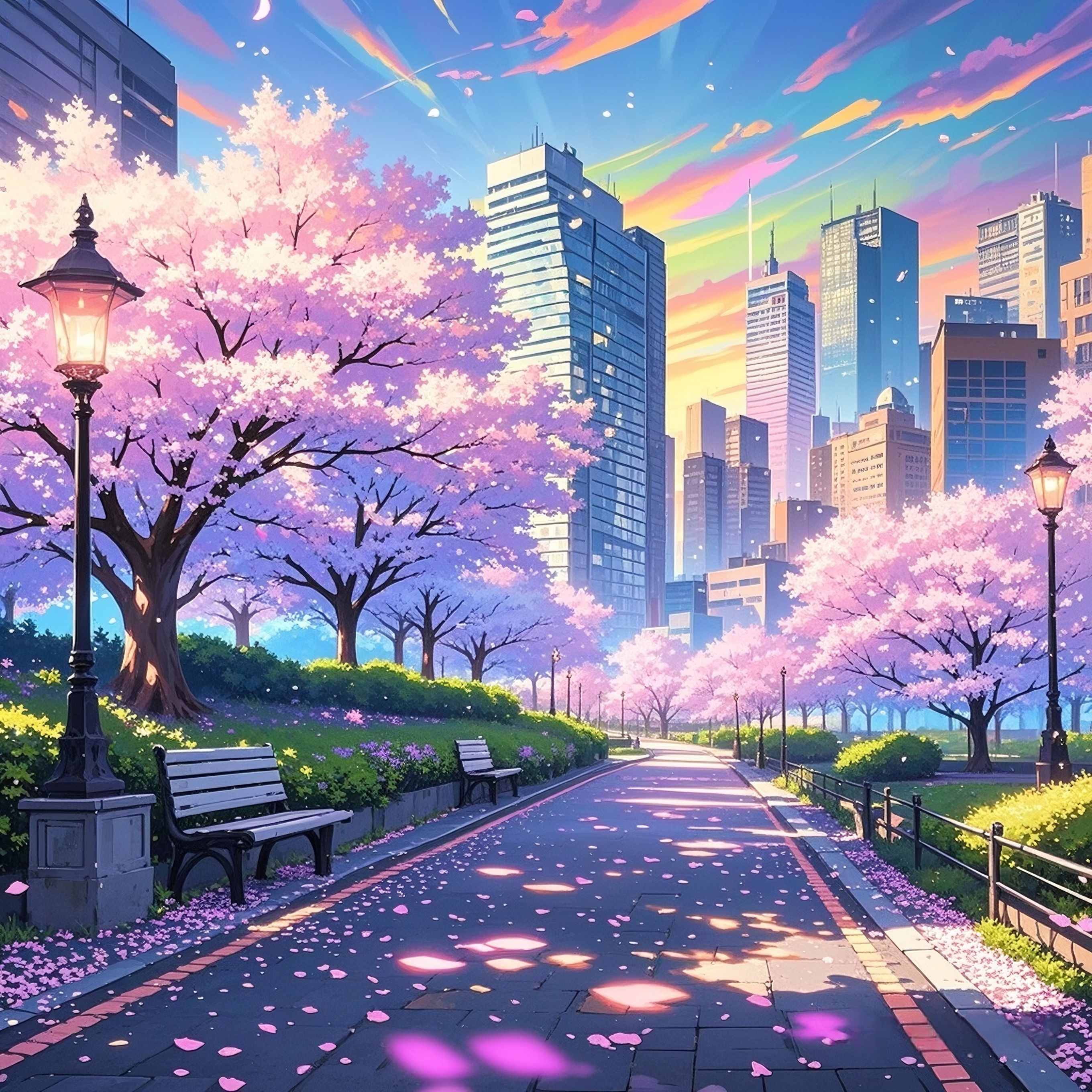 街角绯絮 樱花在街角盛开,将城市的棱角染成绯云,我们路过的每个街角