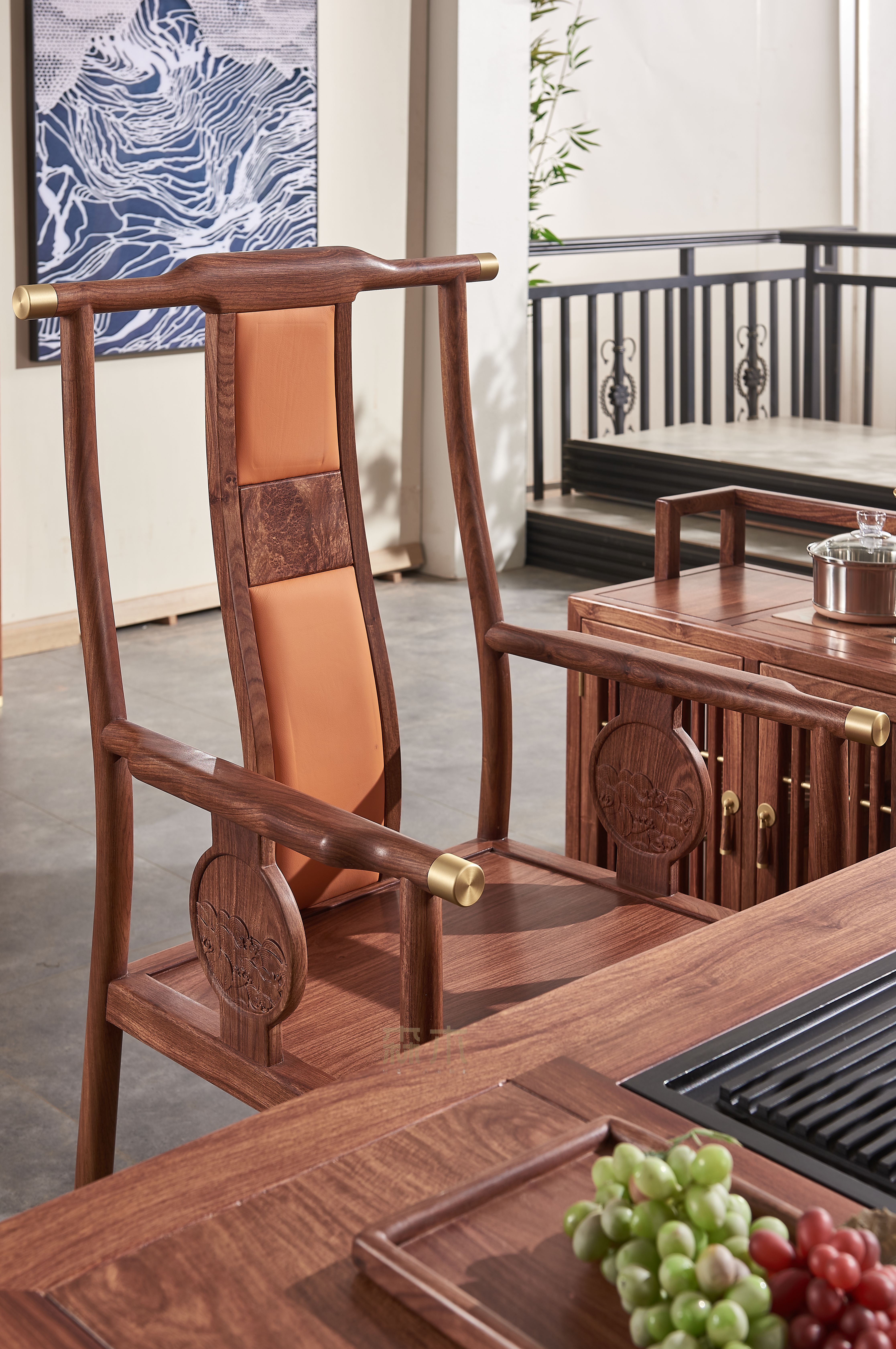 茶台图片现代简约风格茶台油丹木家具茶案桌面图片新中式茶台图片大全