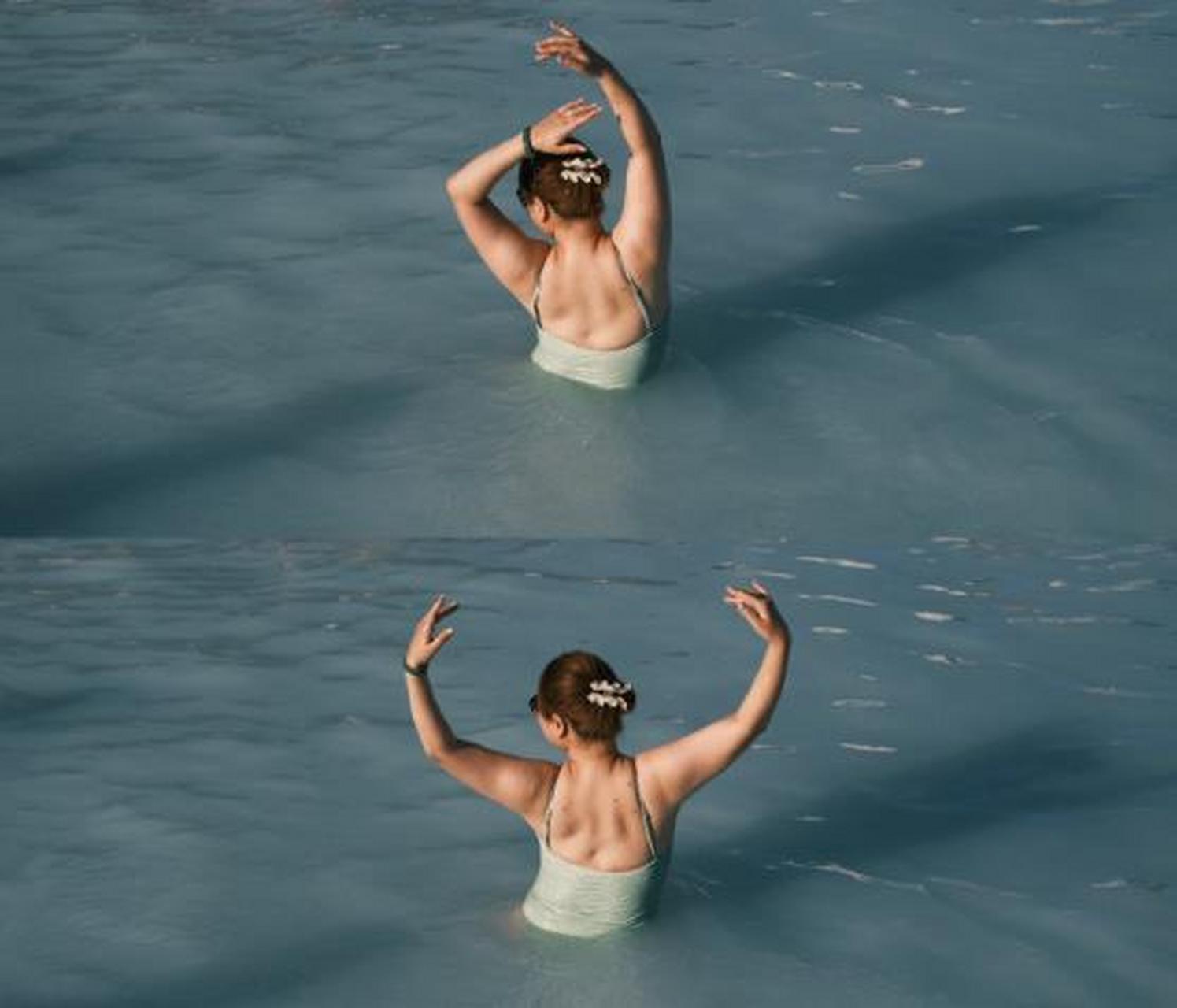 杨天真晒出泳衣照,瘦了不少,看这状态应该有健身啊.