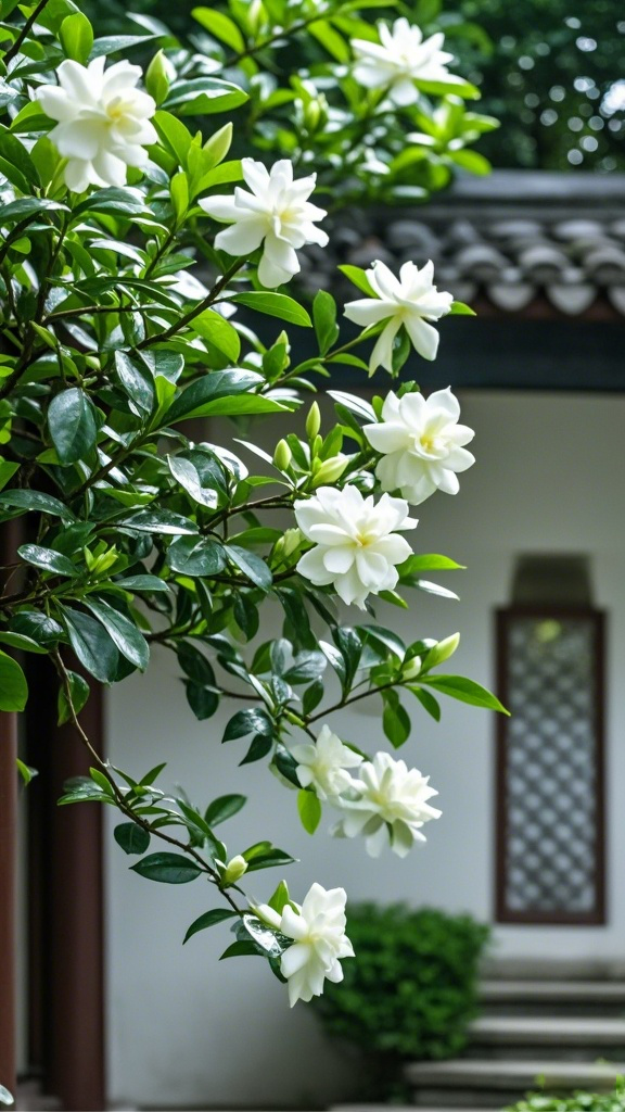 ai绘画:栀子花的花期,是一场静谧的守候