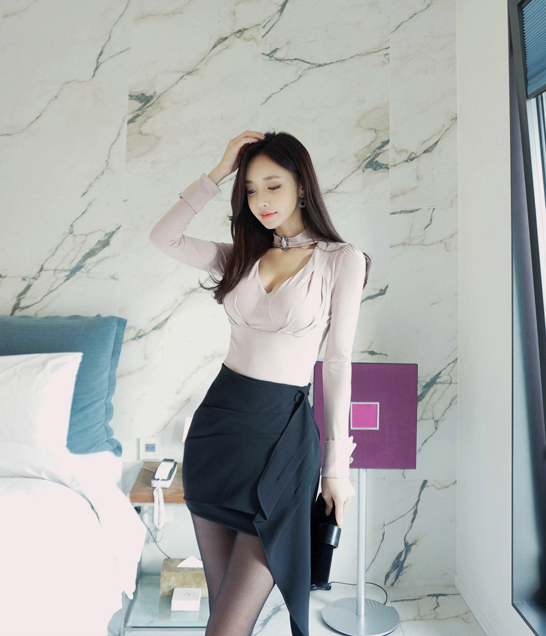 宅男女神孙允珠 黑色丝袜穿搭78#每日一珠孙允珠# (2017)