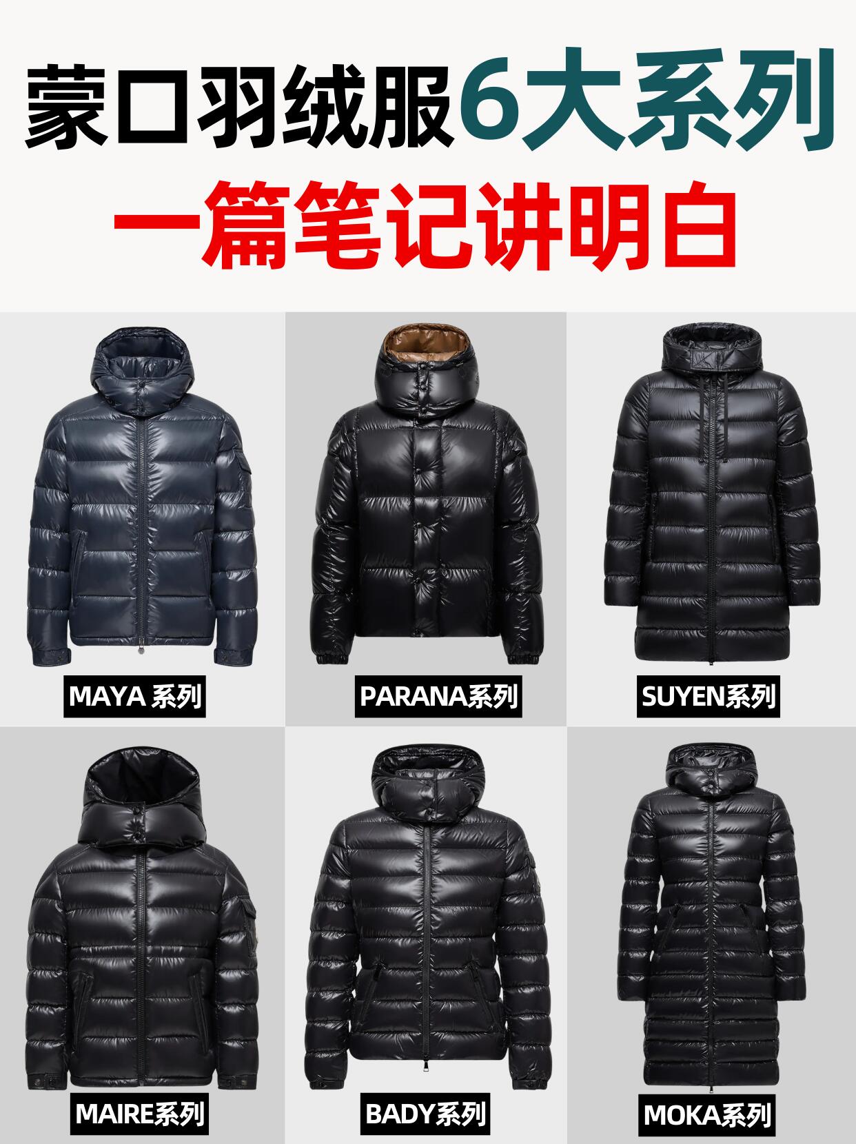 羽绒服顶流 moncler经典款版型速览选款纠结党看这篇就够了
