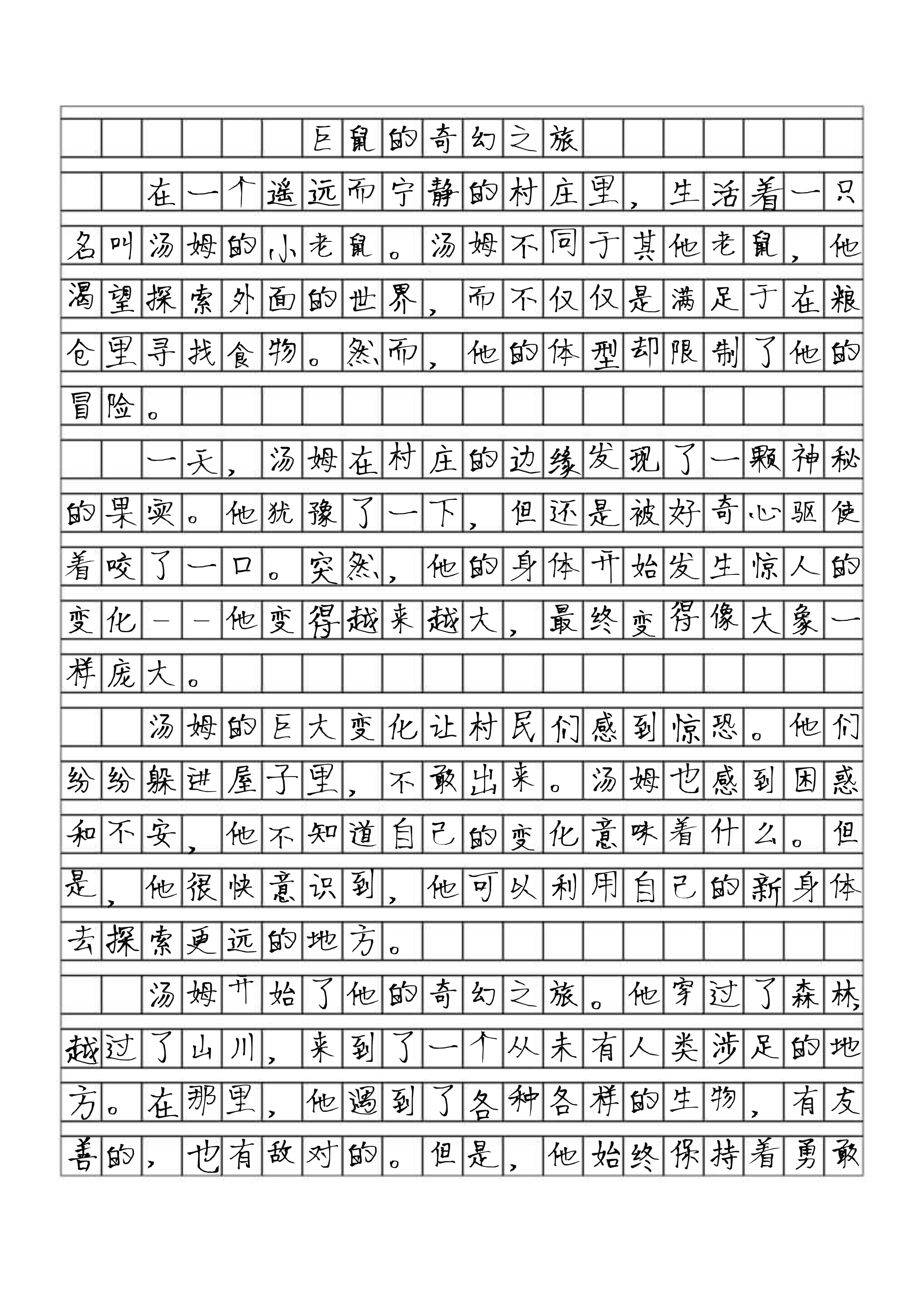 三年级下册第八单元这样想象真有趣作文