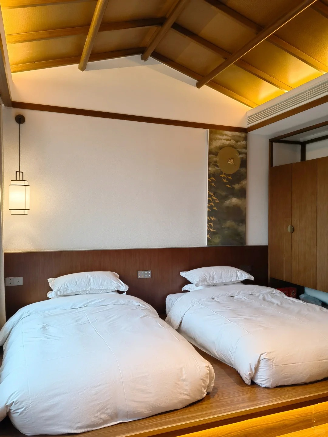 开灯后氛围感十足 一房一私汤 松弛感拉满 汤山一号温泉度假客房图片