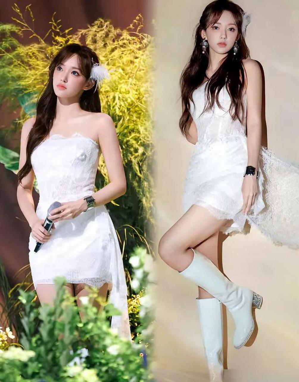 娱乐风# #娱乐风向# #娱乐风暴#程潇《天赐的声音》婚纱造型惊艳