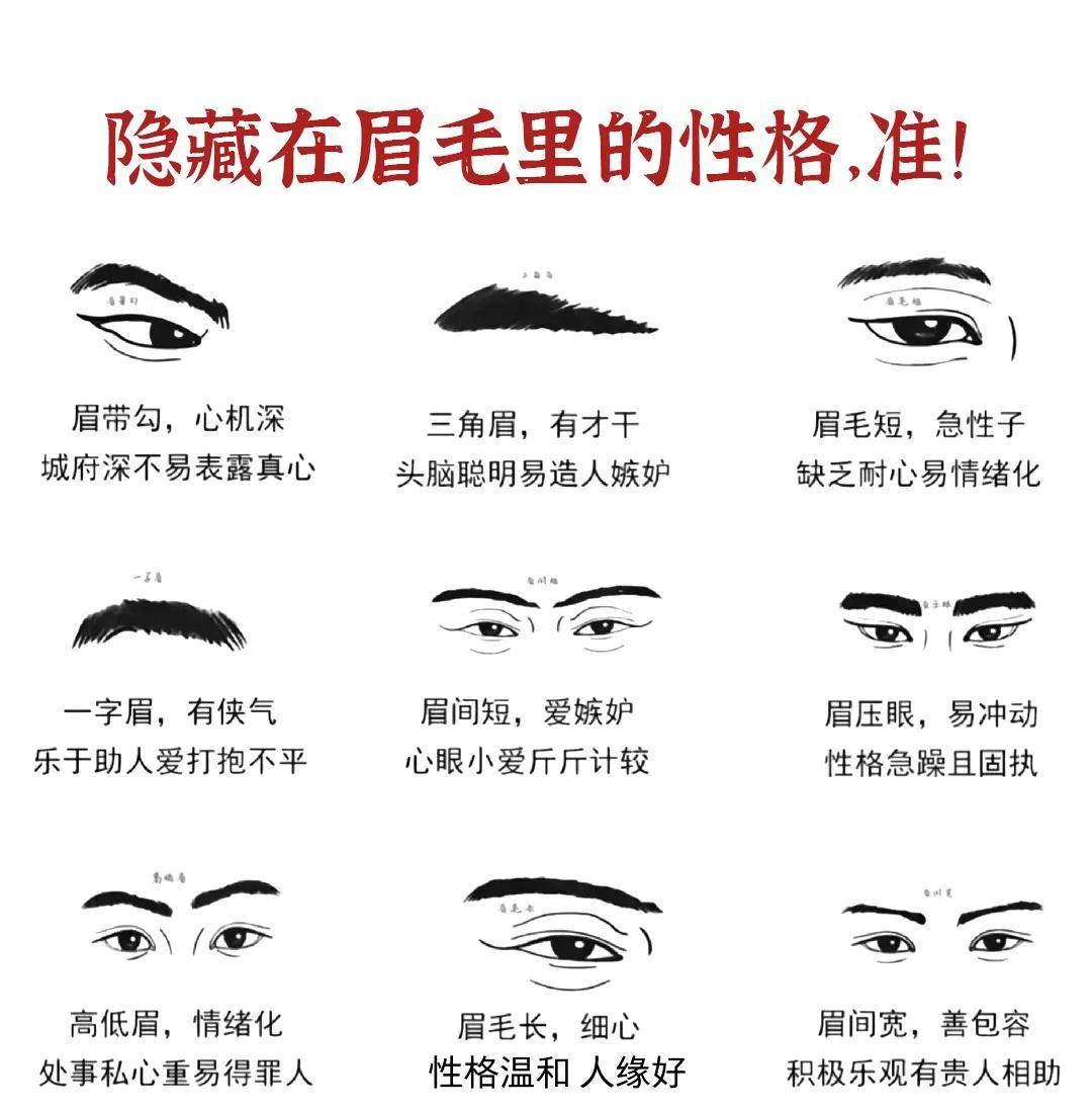 眉毛平时看着不起眼,跟眼睛鼻子比存在感不强,可它藏着不少门道