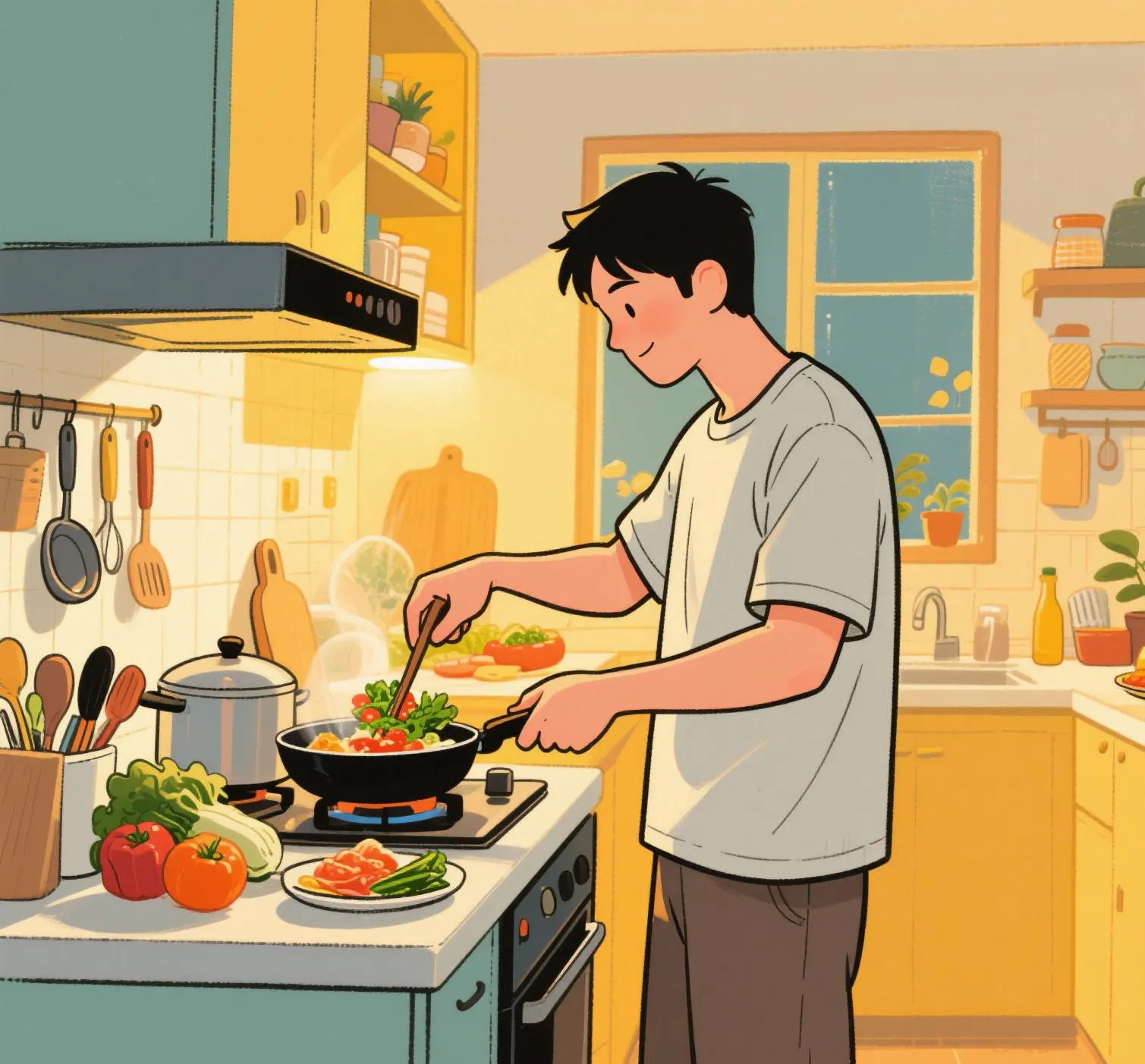 首先,男人做饭,家财万贯!