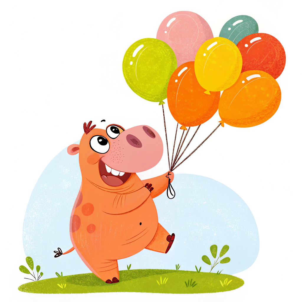 这是一张充满童趣与欢乐的皮克斯风格明信片,描绘了一只