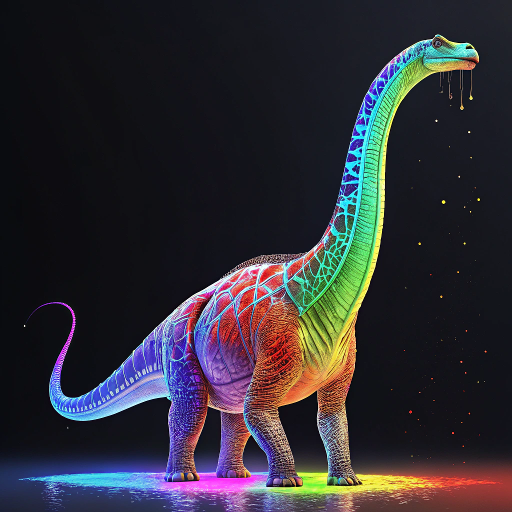 画面以特写视角展现雷龙的优雅轮廓,每一道线条,每一滴墨水都经过巧妙