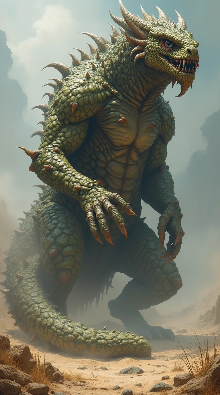 龙鳞兽  一种巨大的怪物,身上覆盖着坚硬的龙鳞,身体庞大且呈蛇形