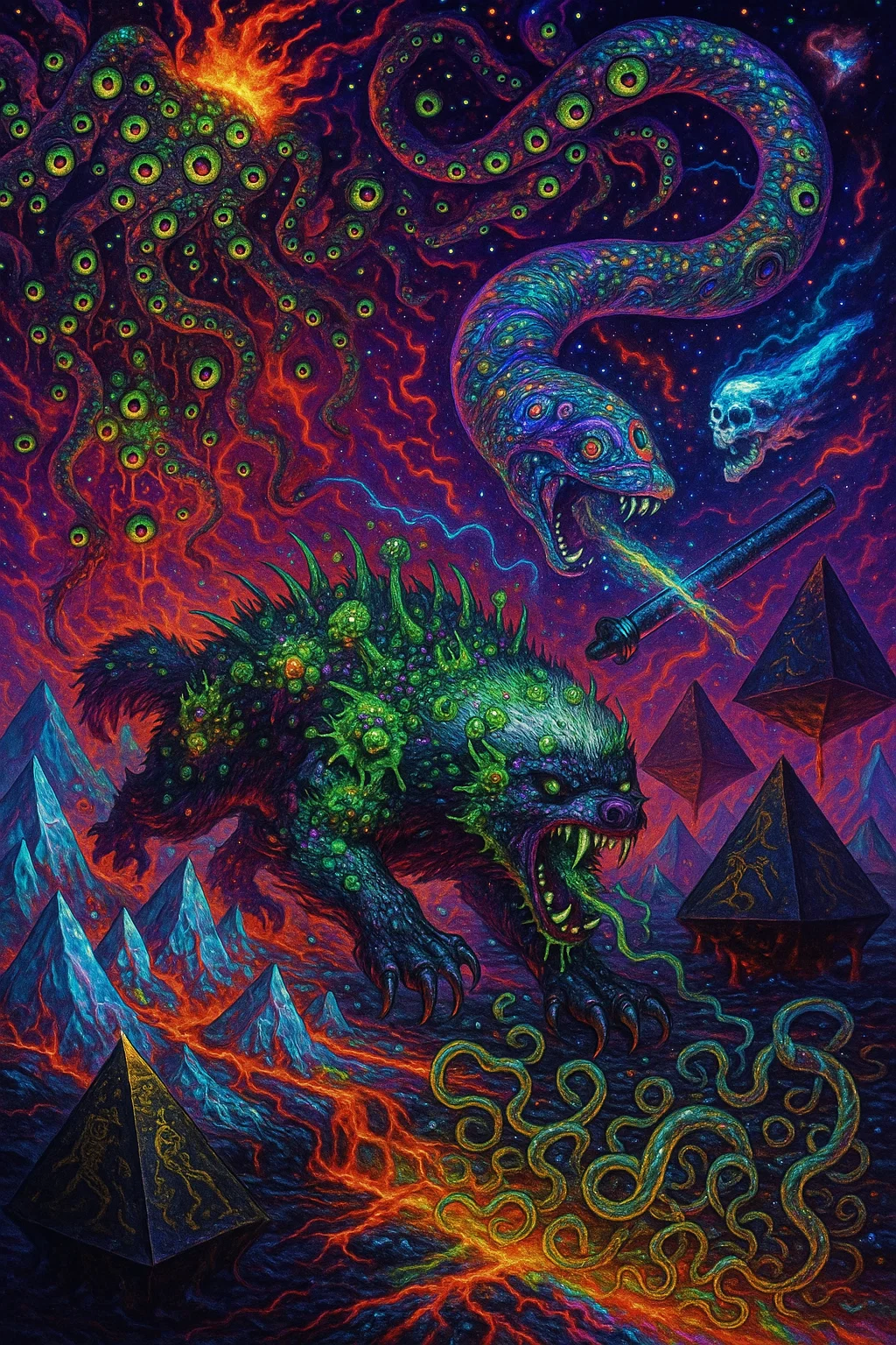 这是一个灾难性的超维度纯粹疯狂地狱,一只末日狂暴蜜獾