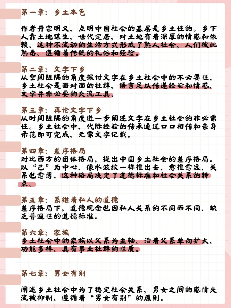 乡土中国素材摘抄图片