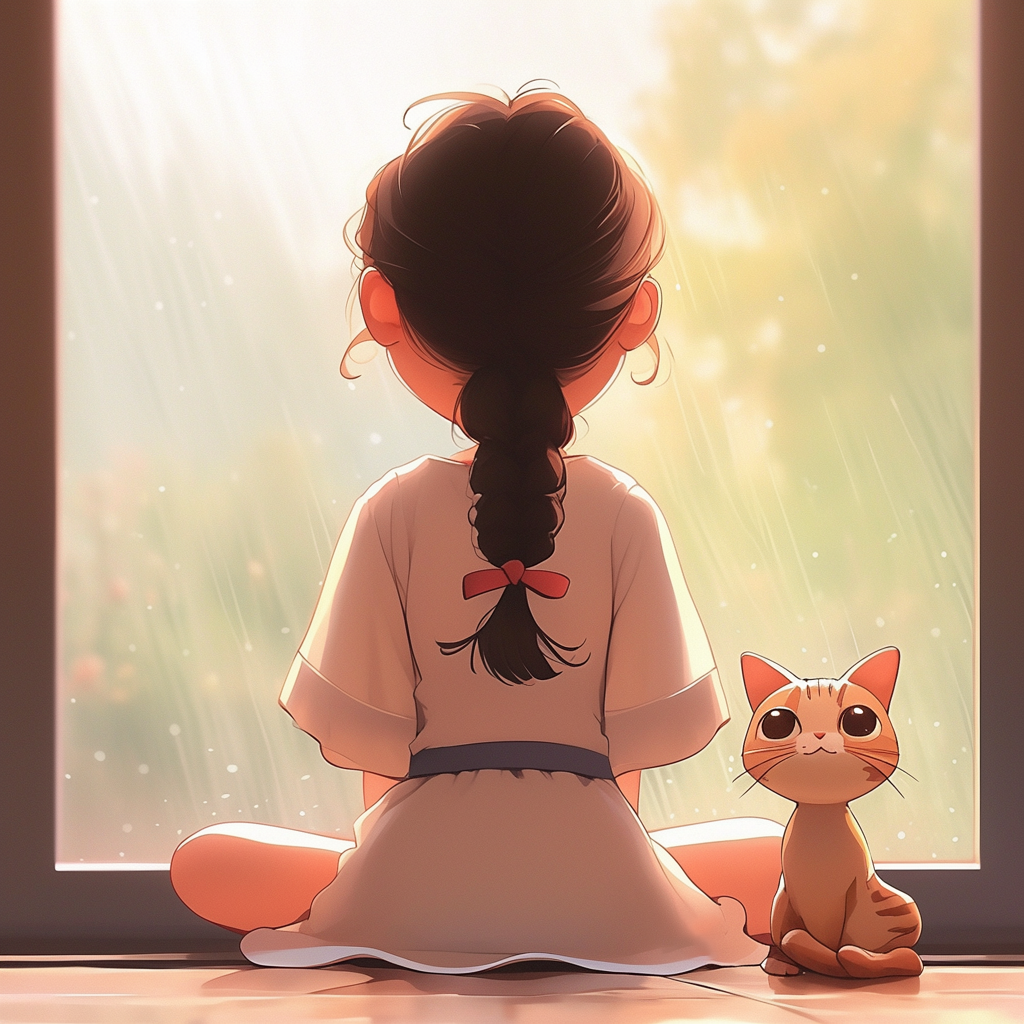 就算我成为不了自己的英雄, 也不会有安静的卡通图片唯美淡然安静卡通