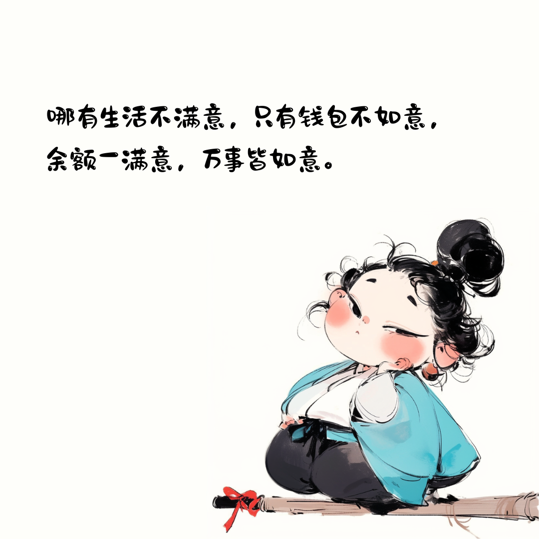 哪有生活不满意,只有钱包不如意, 余额一满意,万事皆如意. #生活
