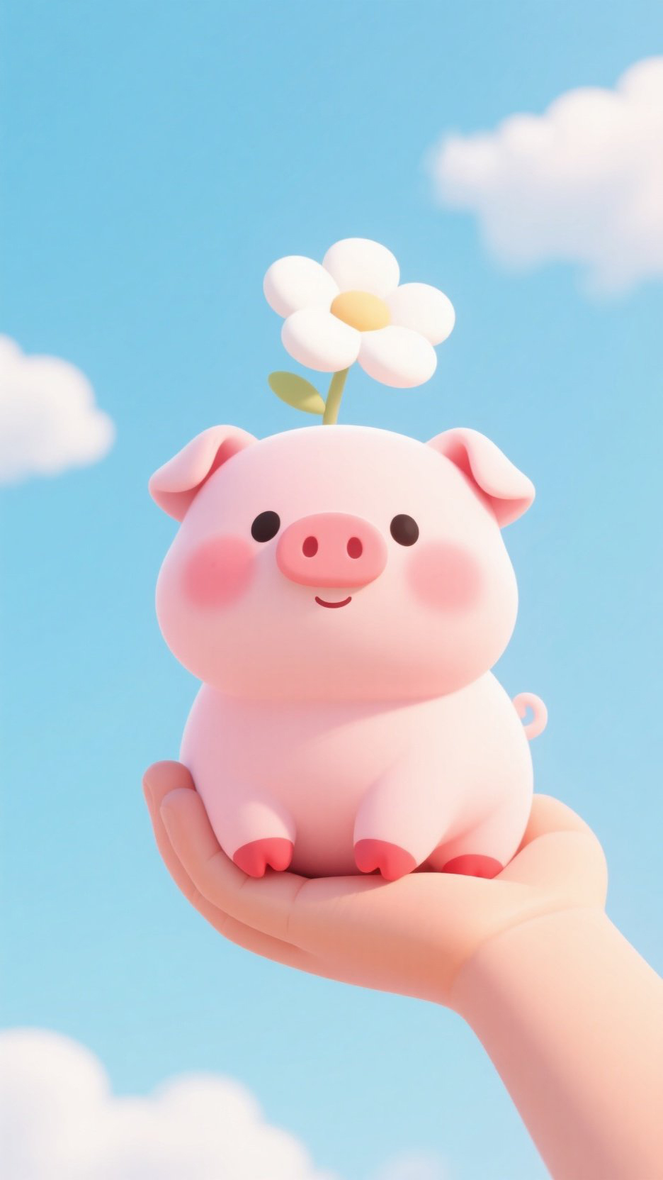 粉猪猪干净可爱的壁纸 #图片