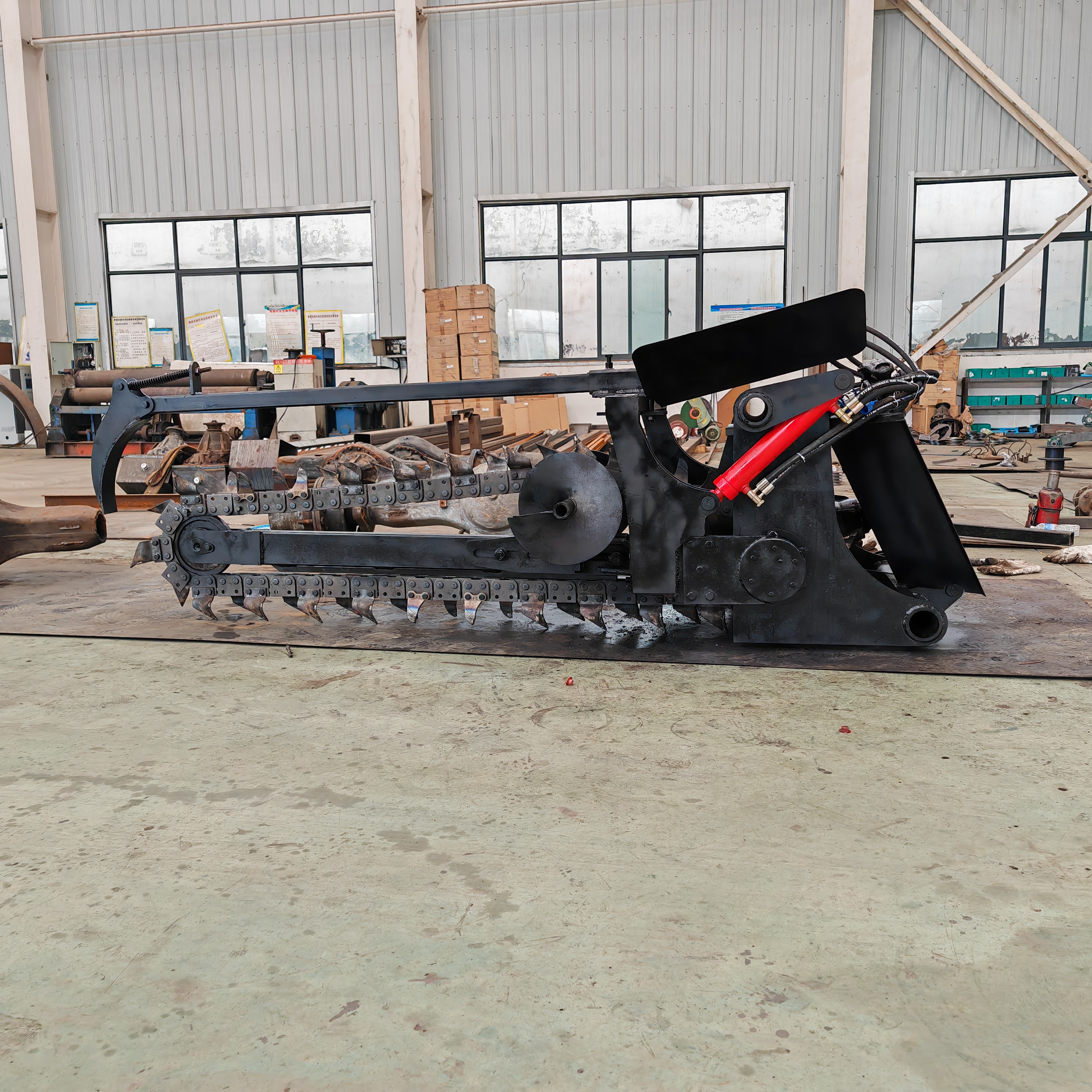 农用水渠管道开沟机 大葱培土链条式开沟机 农田果园施肥开沟机