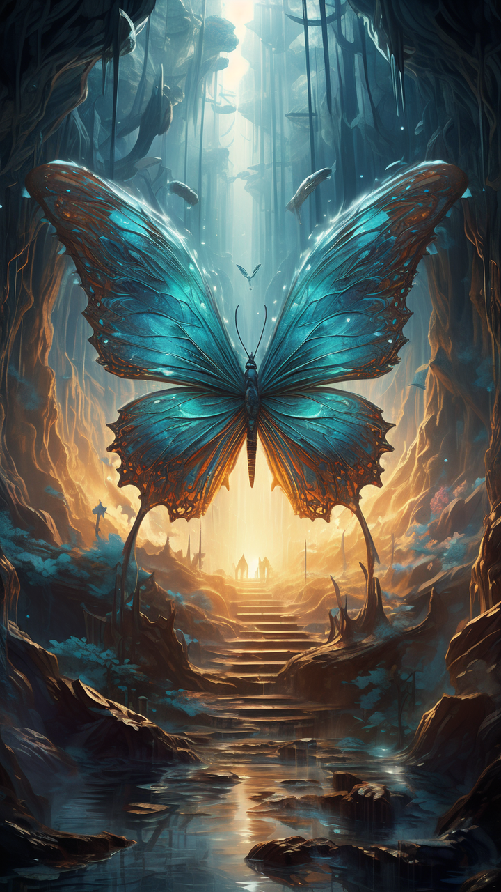 在这幅引人入胜的图像中,被带入了一个充满神秘与魔法的世界