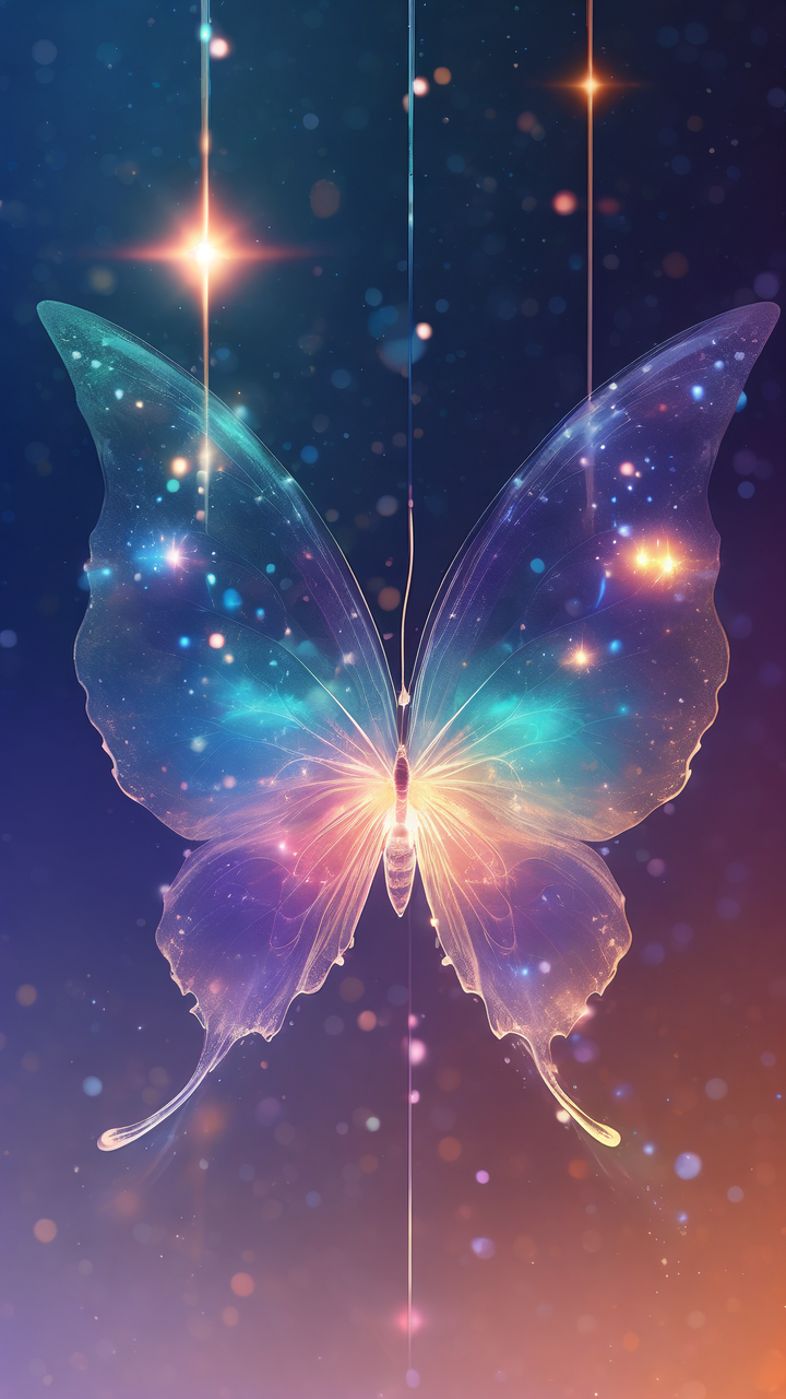 这只蝴蝶的颜色以蓝色和紫色为主,这两种色彩交织在一起,形成了一种