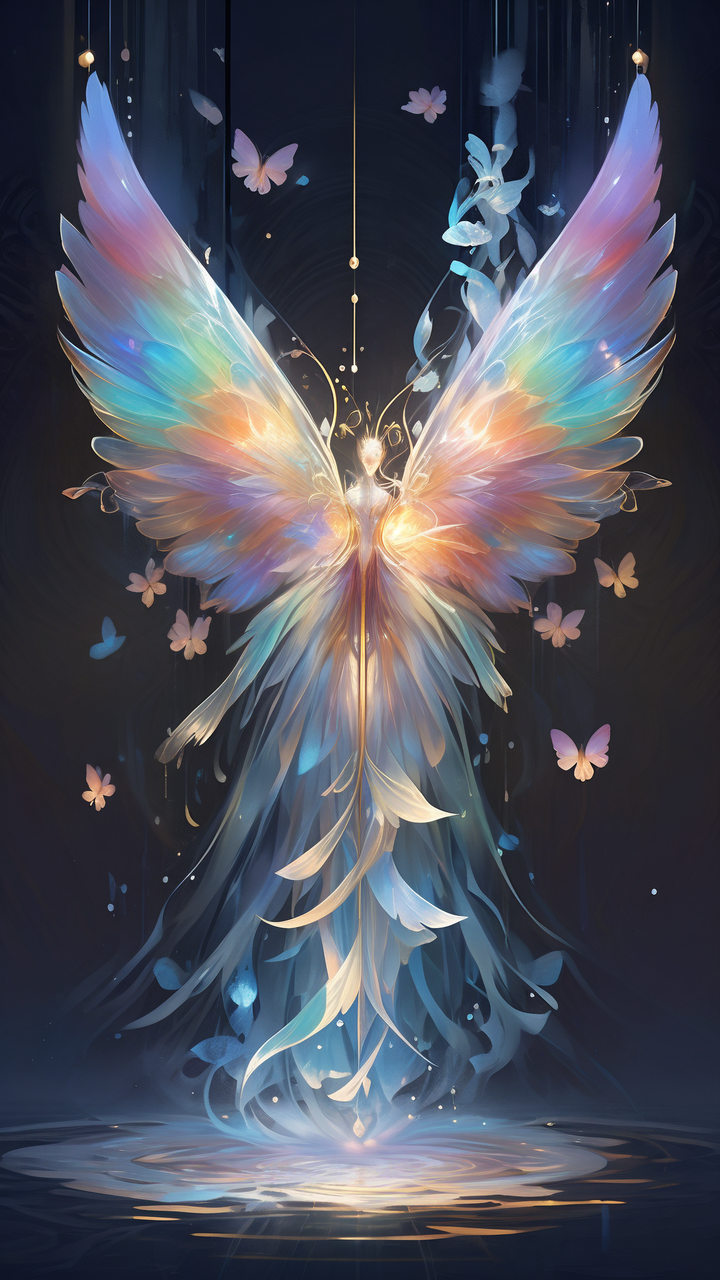 画面中,一只蝴蝶宛如自梦境中翩然而至的精灵,静静地飞舞