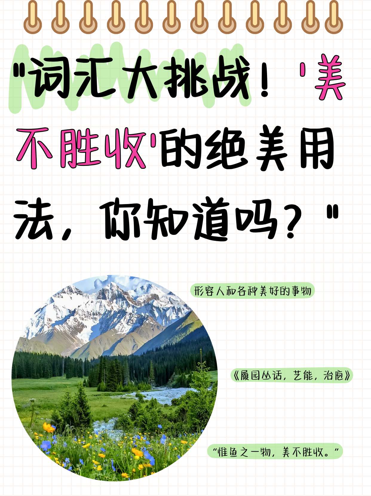 美不胜收的绝美用法,你知道吗?