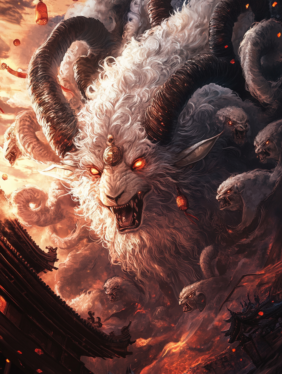 猼訑(‌bó yí)‌,是《山海经》中的一种异兽,外形独特,像羊