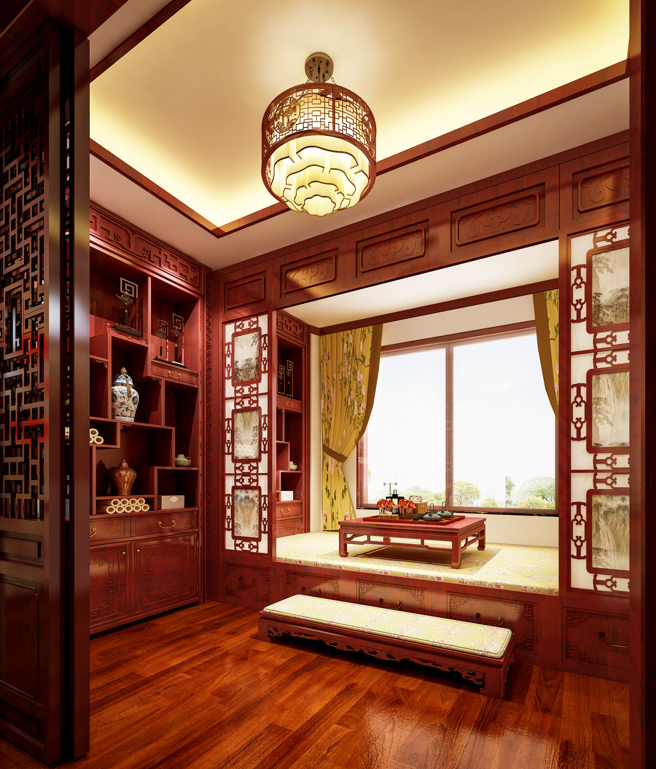 户型:独栋别墅  风格:新中式古典风格         对本案别墅的设计甚是