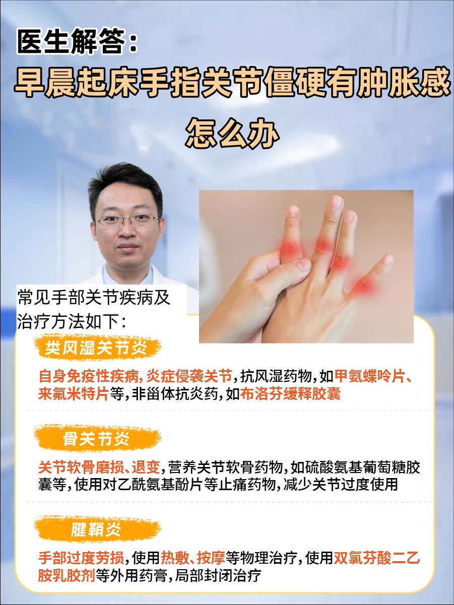 常见手部关节疾病及治疗方法如下: