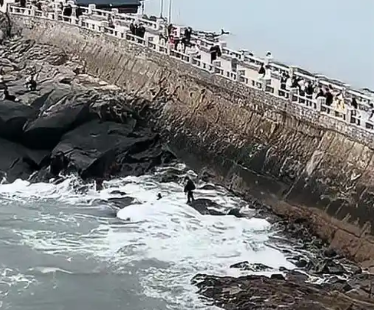 点评:这起事件令人后怕,海边礁石区域本就暗藏汹涌海