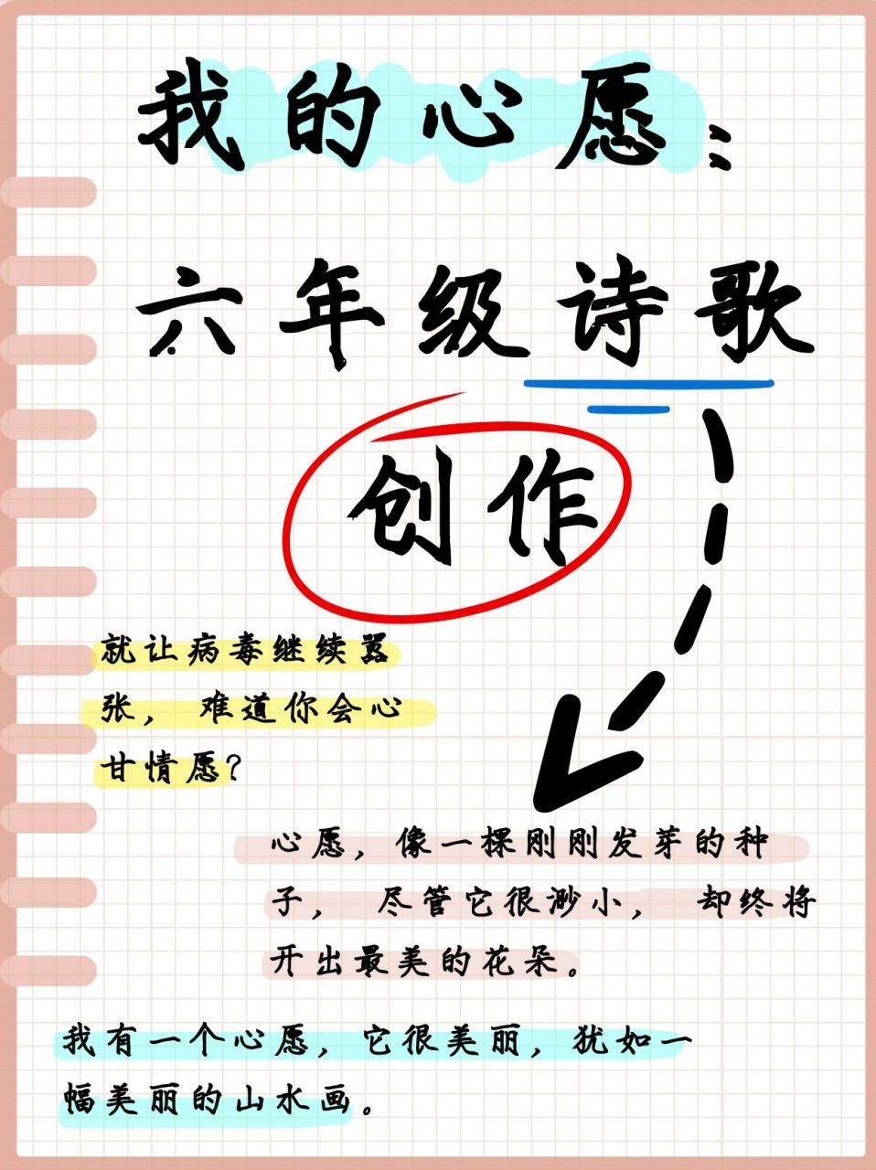 我的心愿:六年级诗歌创作  🌟 心灵深处的小愿望 💭  🌞 篇一