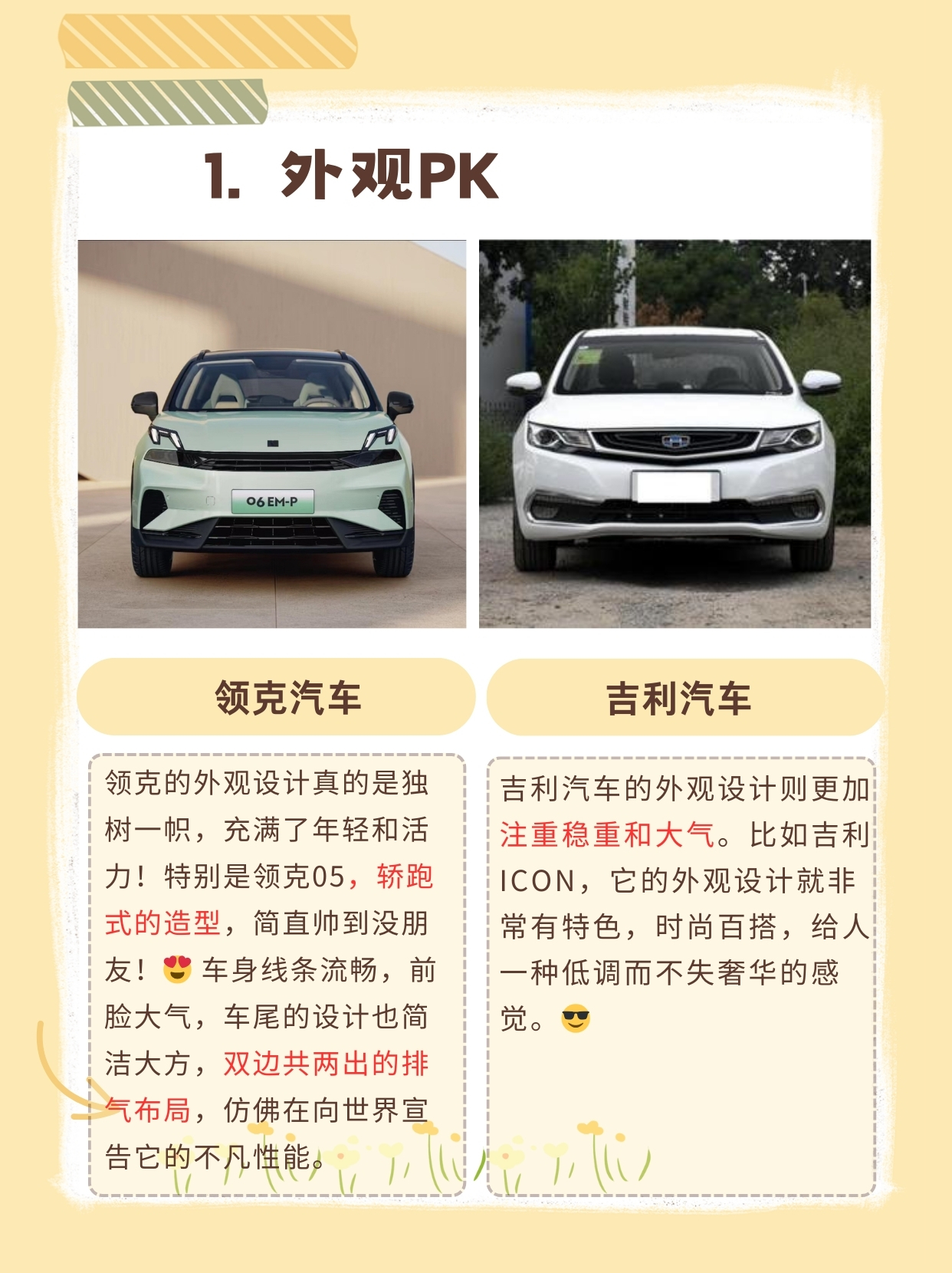 领克汽车和吉利汽车哪个车比较好